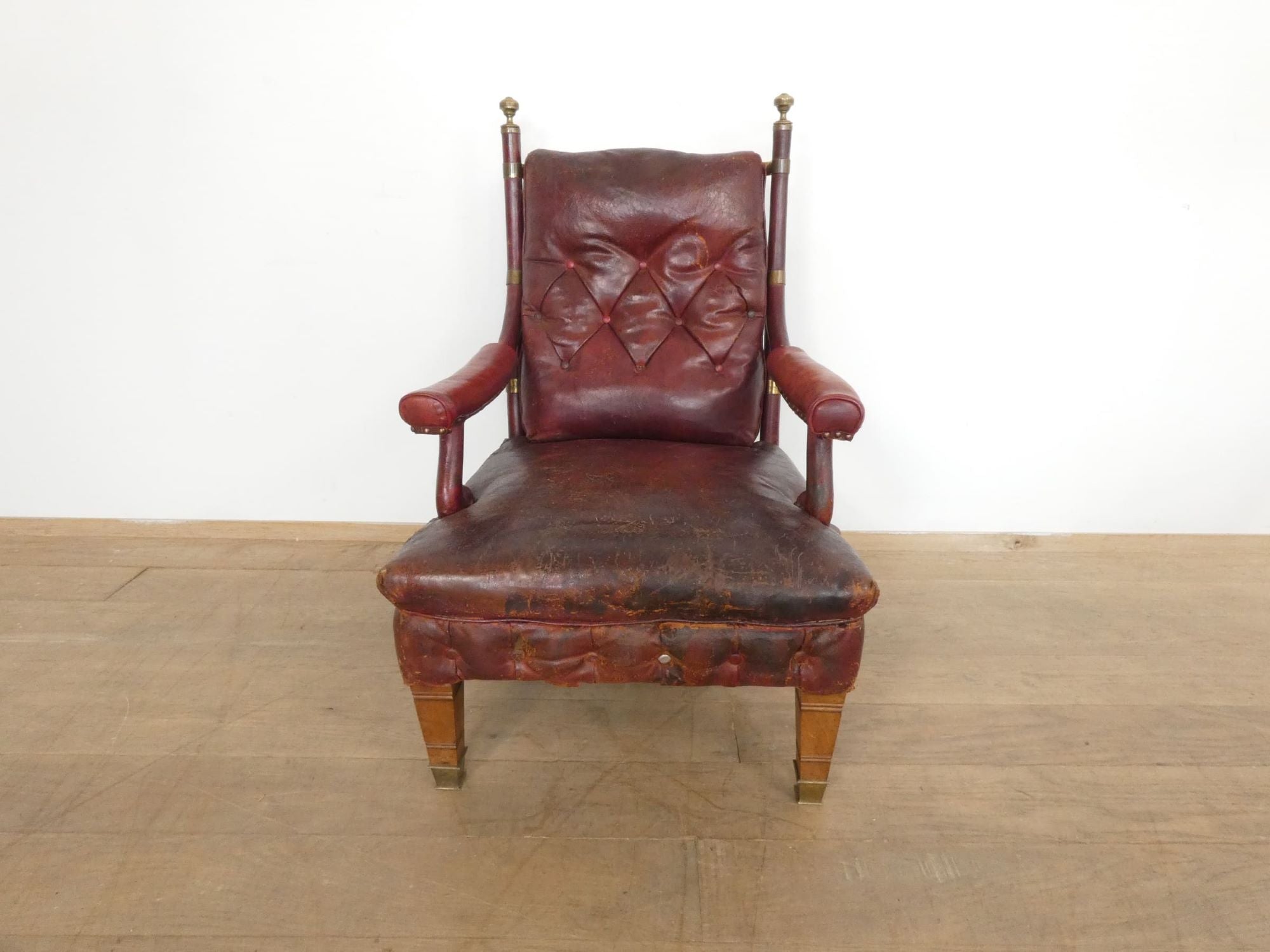 19th Century English Leather Chair