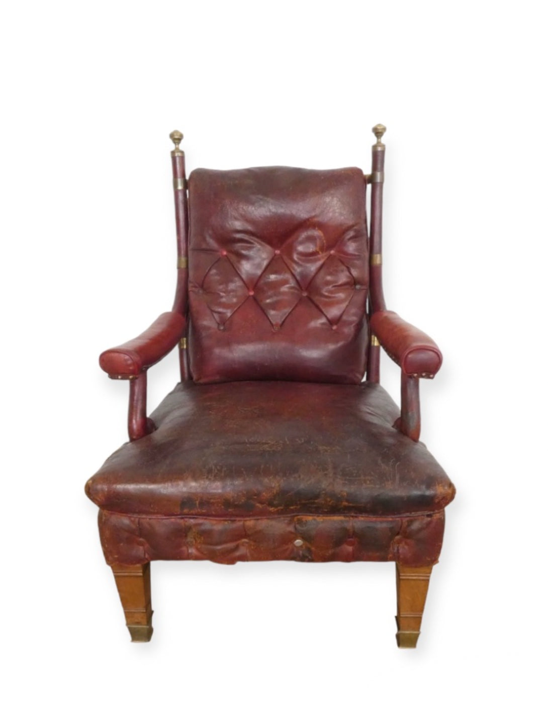 19th Century English Leather Chair