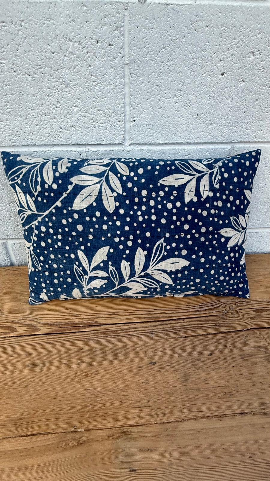 Vintage Japanese Indigo Textile Pillow