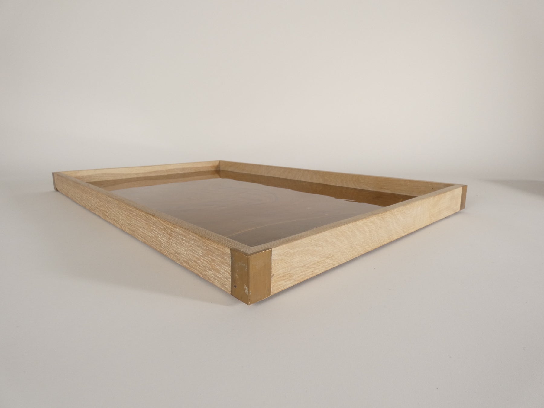 Limited Edition Oak Tray with Vintage Italian Marbleized Paper