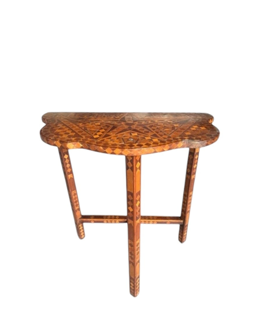 Circa 1900's Inlaid Wood Console