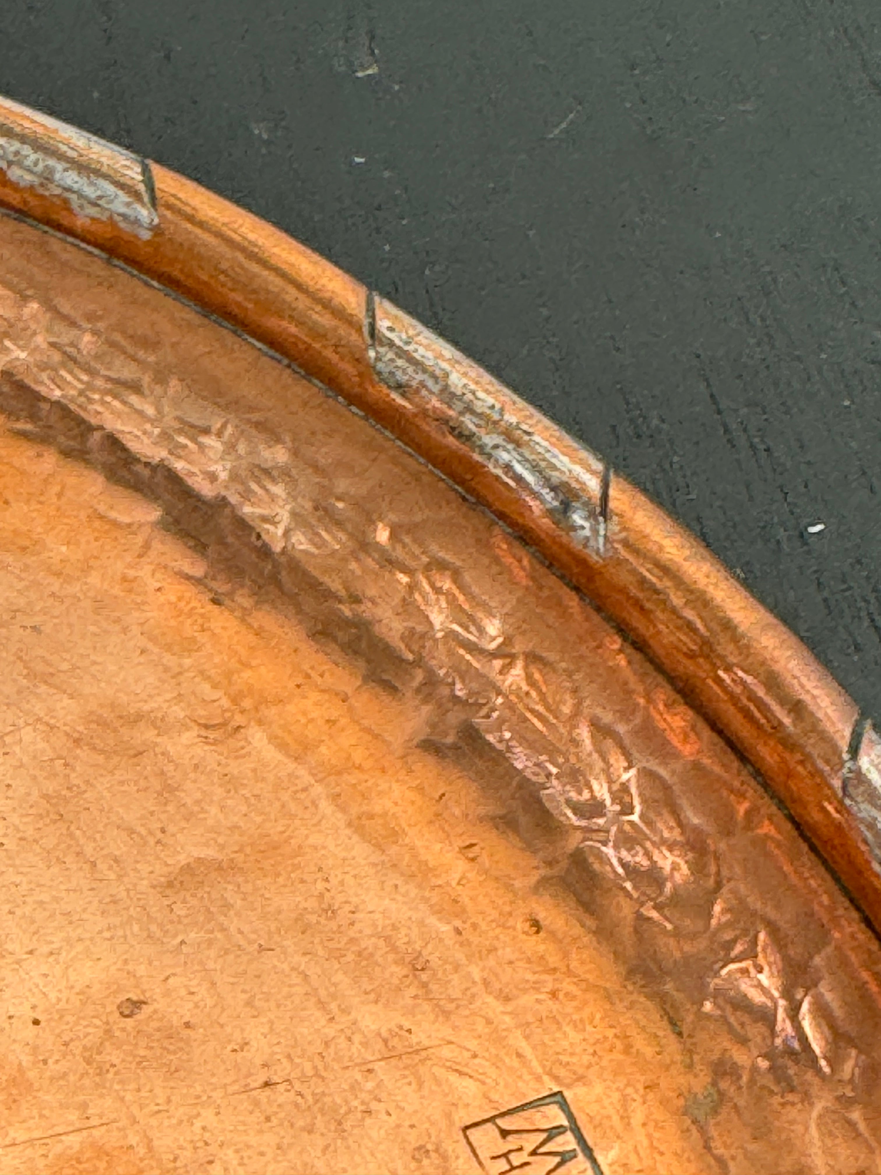 English Arts and Crafts Period Hugh Wallis Copper Serving Tray