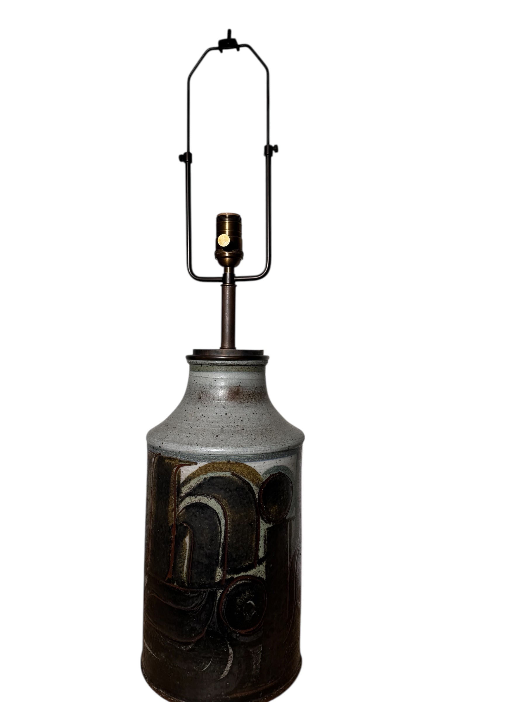 Large Scale Vintage Studio Pottery Lamp