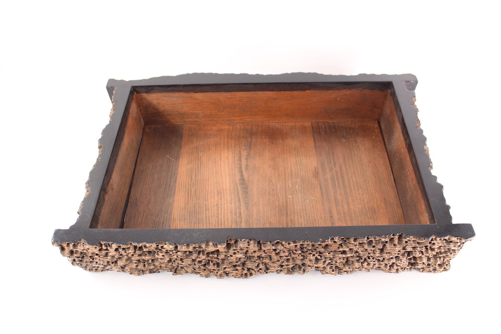 Antique Japanese Wood Bee Hive Tray