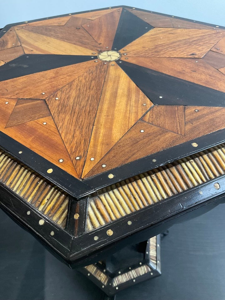 19th Century Anglo Indian Porcupine Quill Side Table