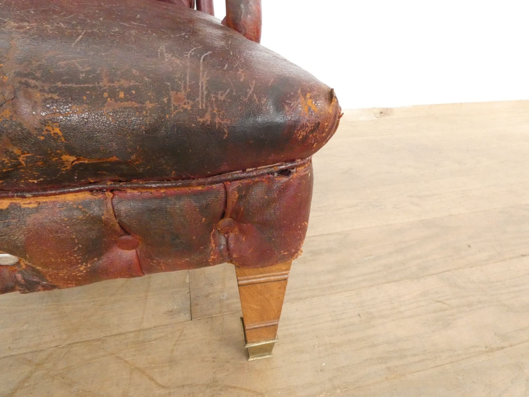 19th Century English Leather Chair