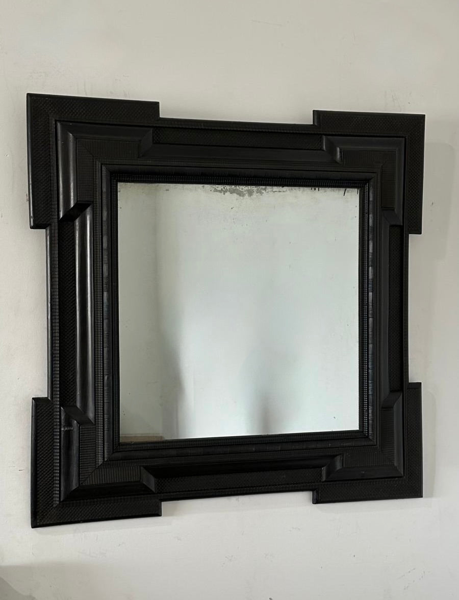 Large 19th Century Dutch Ebonized Mirror