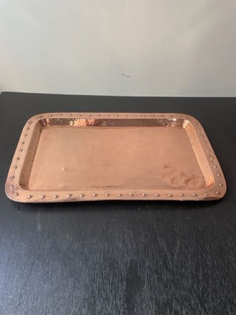 English Arts and Crafts Hammered Copper Tray