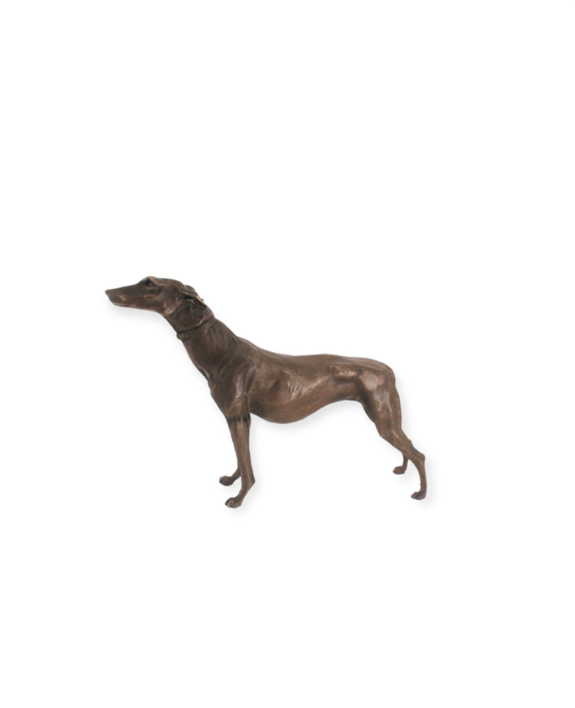 Vintage Bronze Dog Sculpture