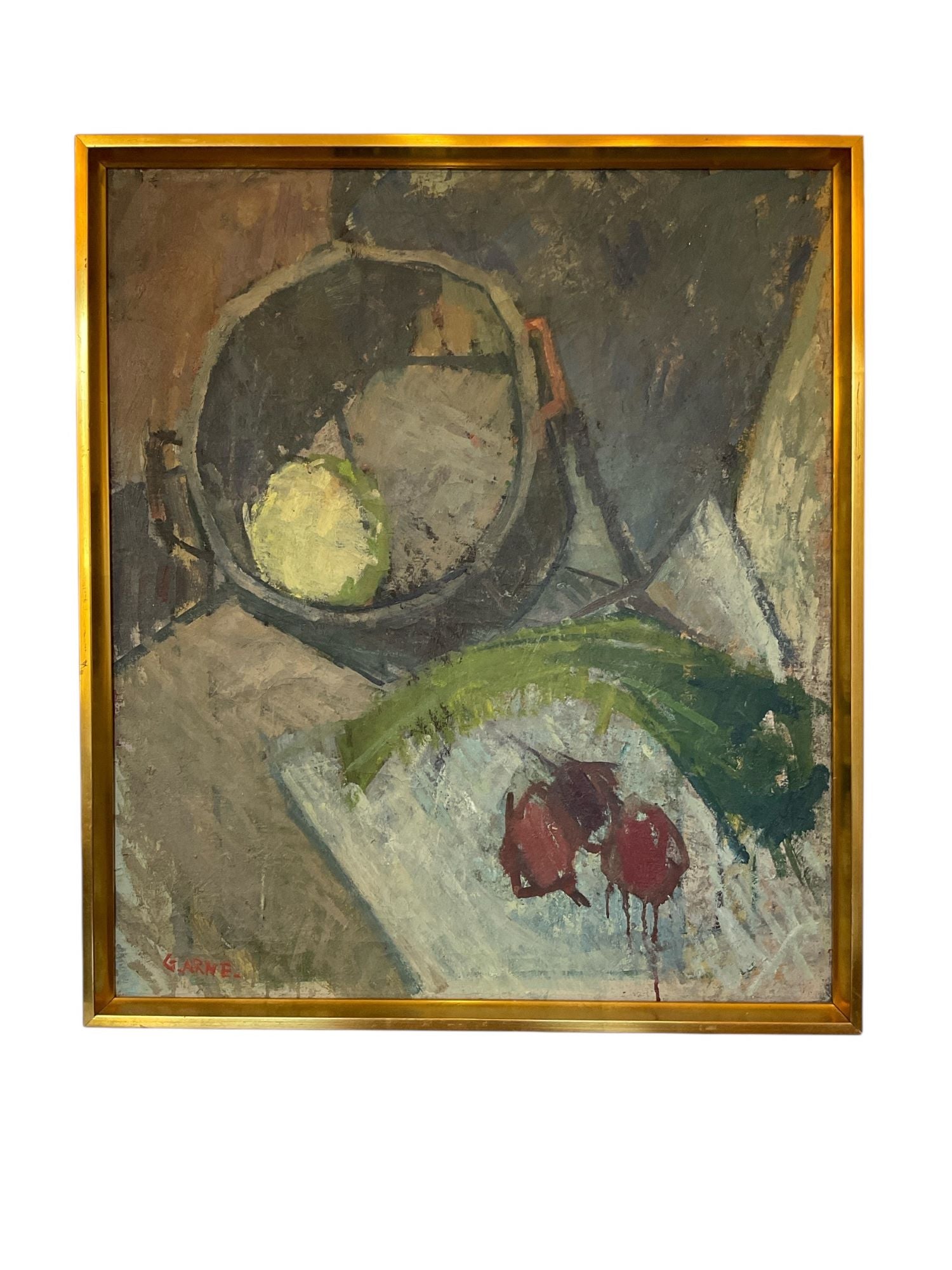 Swedish 20th Century Still Life Oil Painting