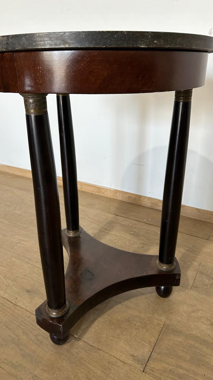 French Empire Side Table with Marble Top