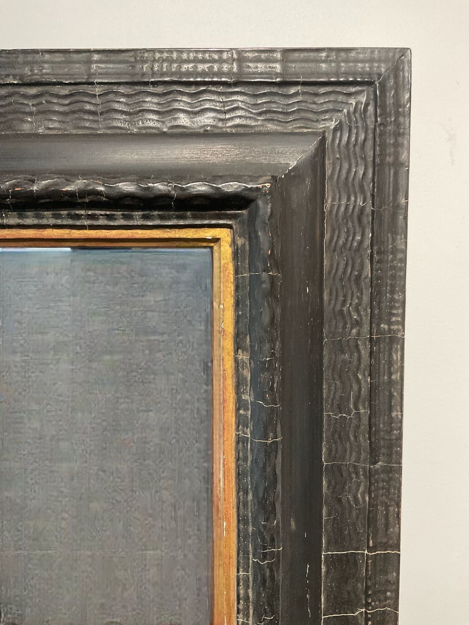 French 19th Century  Ebonized Mirror