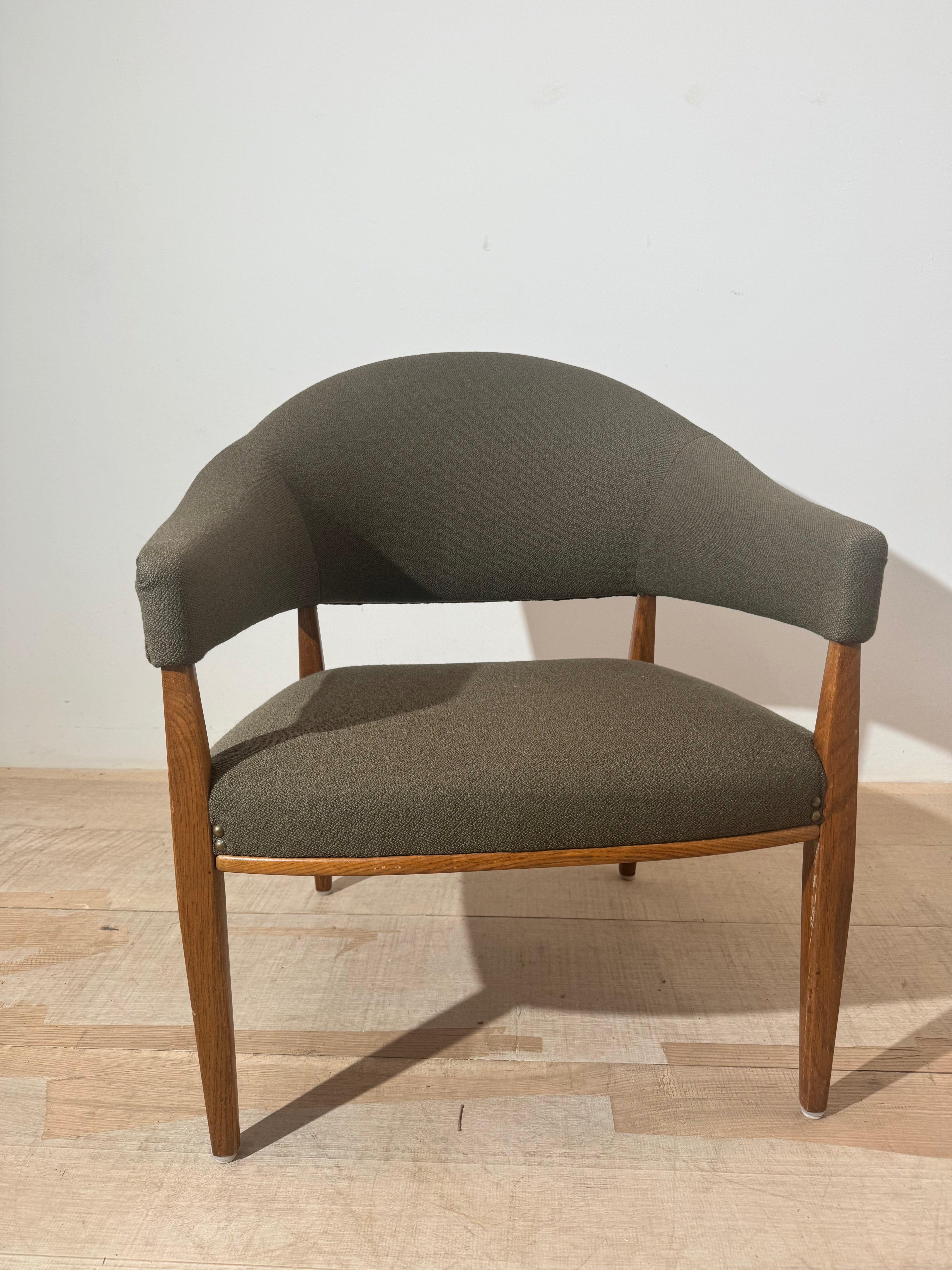 Stylish Danish Vintage Oak Armchair