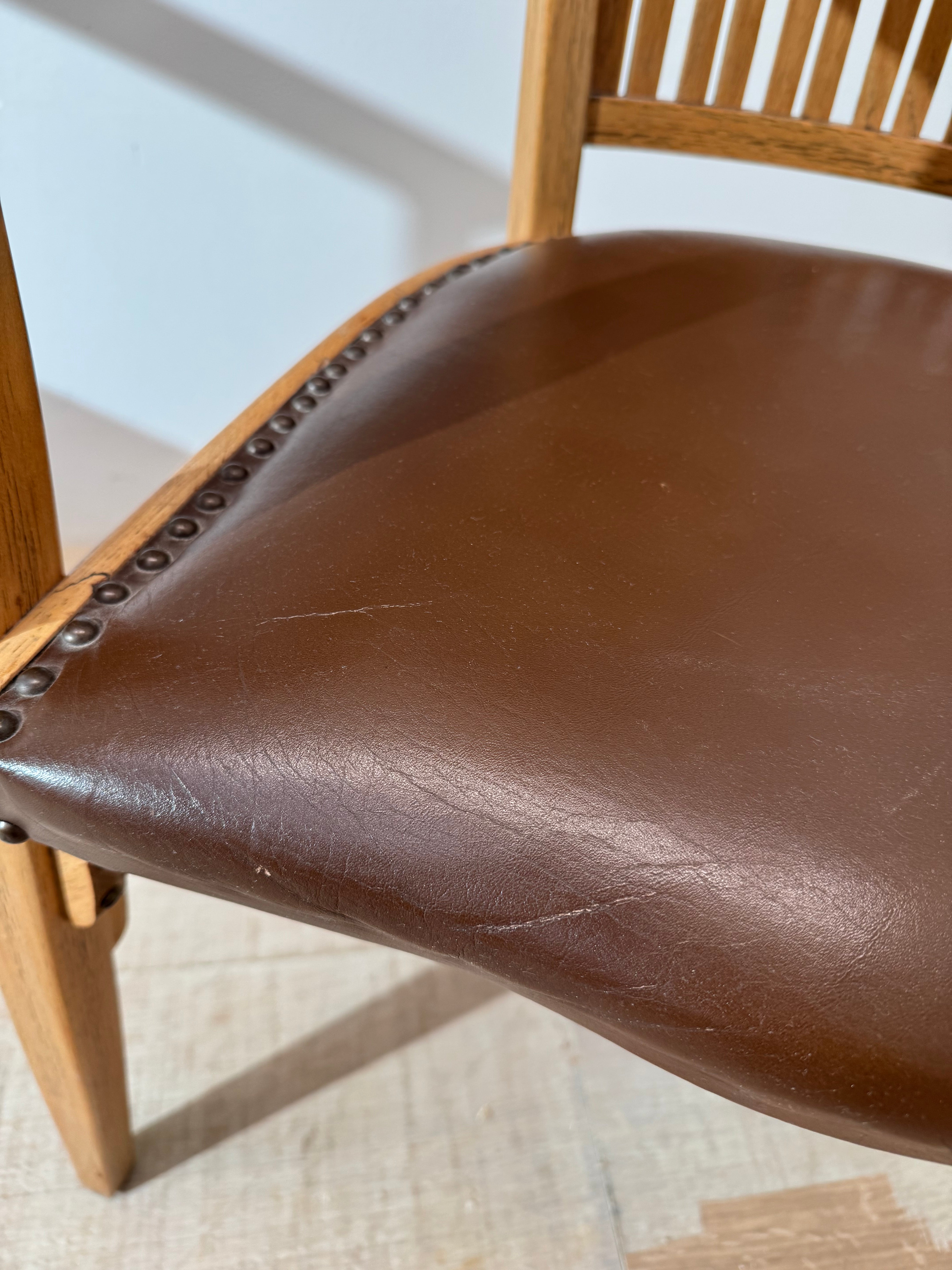 Pair of Oak Austrian Secessionist Armchairs