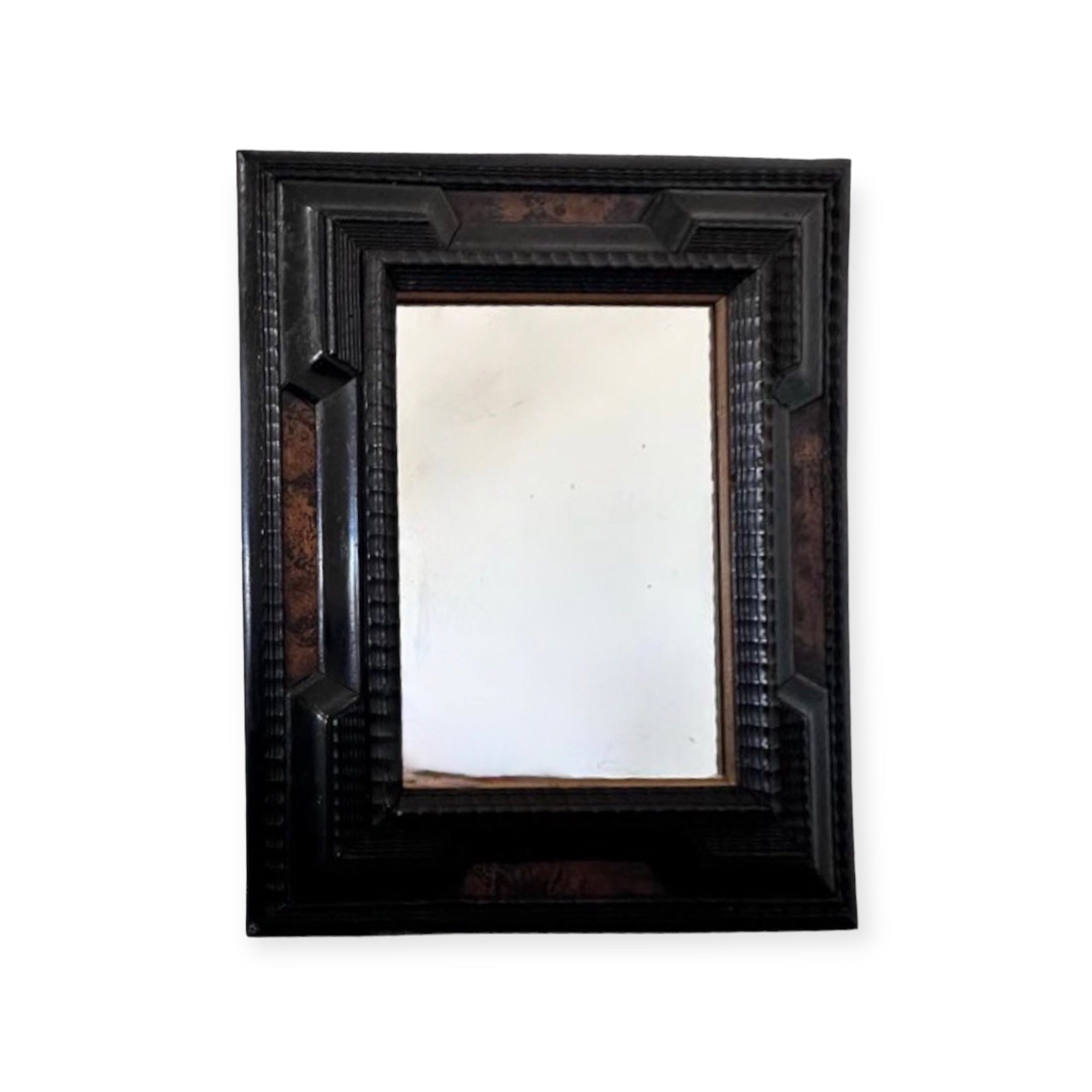 Dutch Ebonized and Burl Mirror