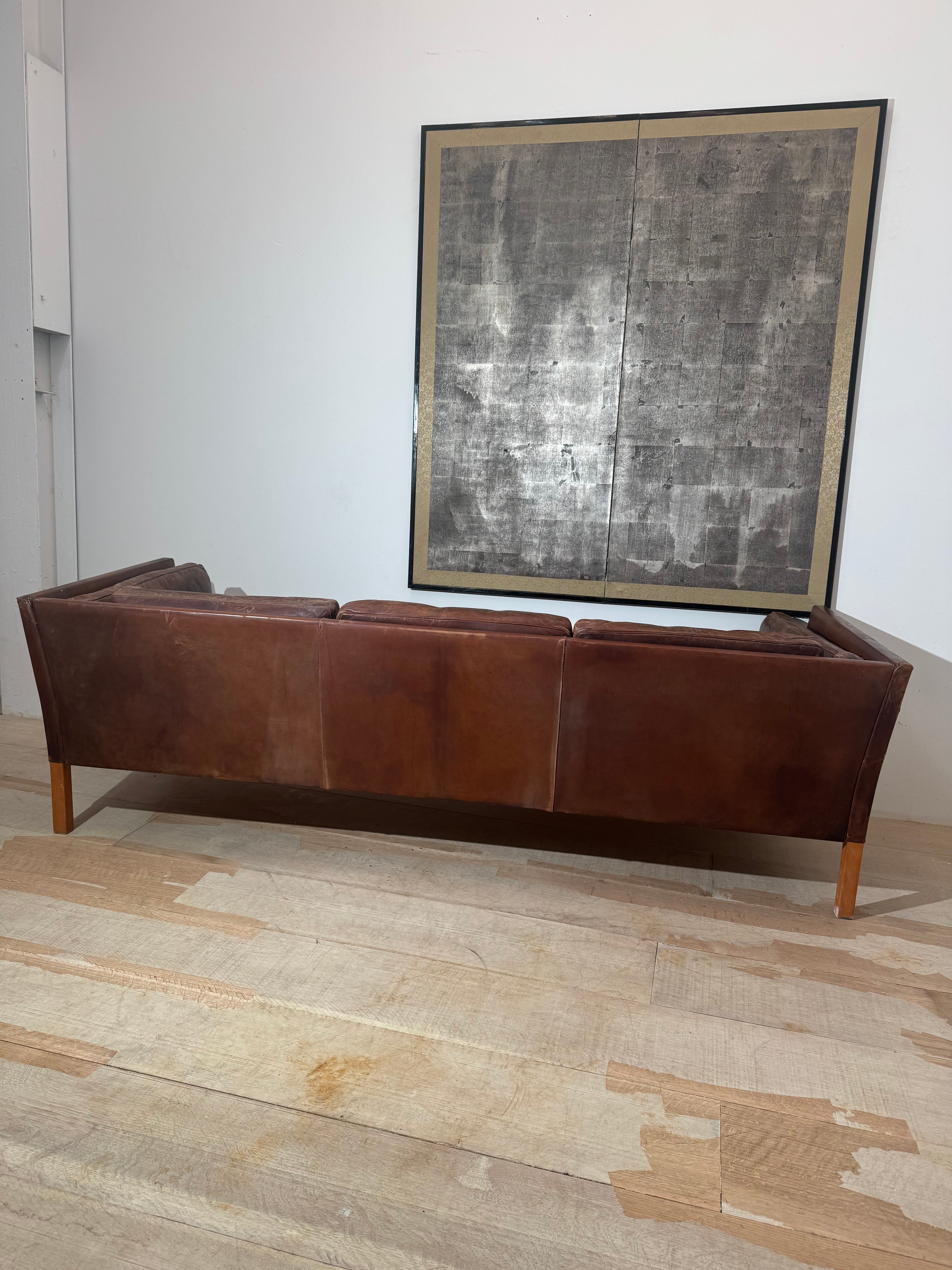 Orignal Fabulous Chocolate Brown Leather Sofa