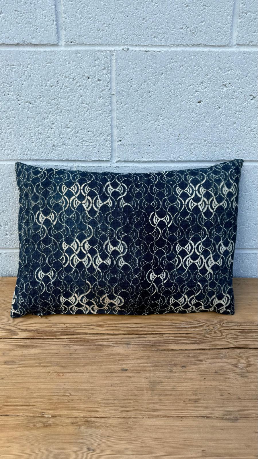 Vintage Japanese Indigo Textile Pillow