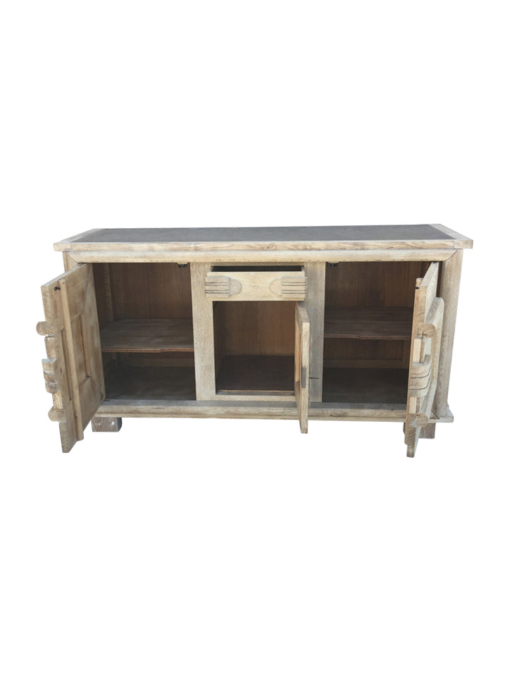 French Oak Buffet  with Cement Top