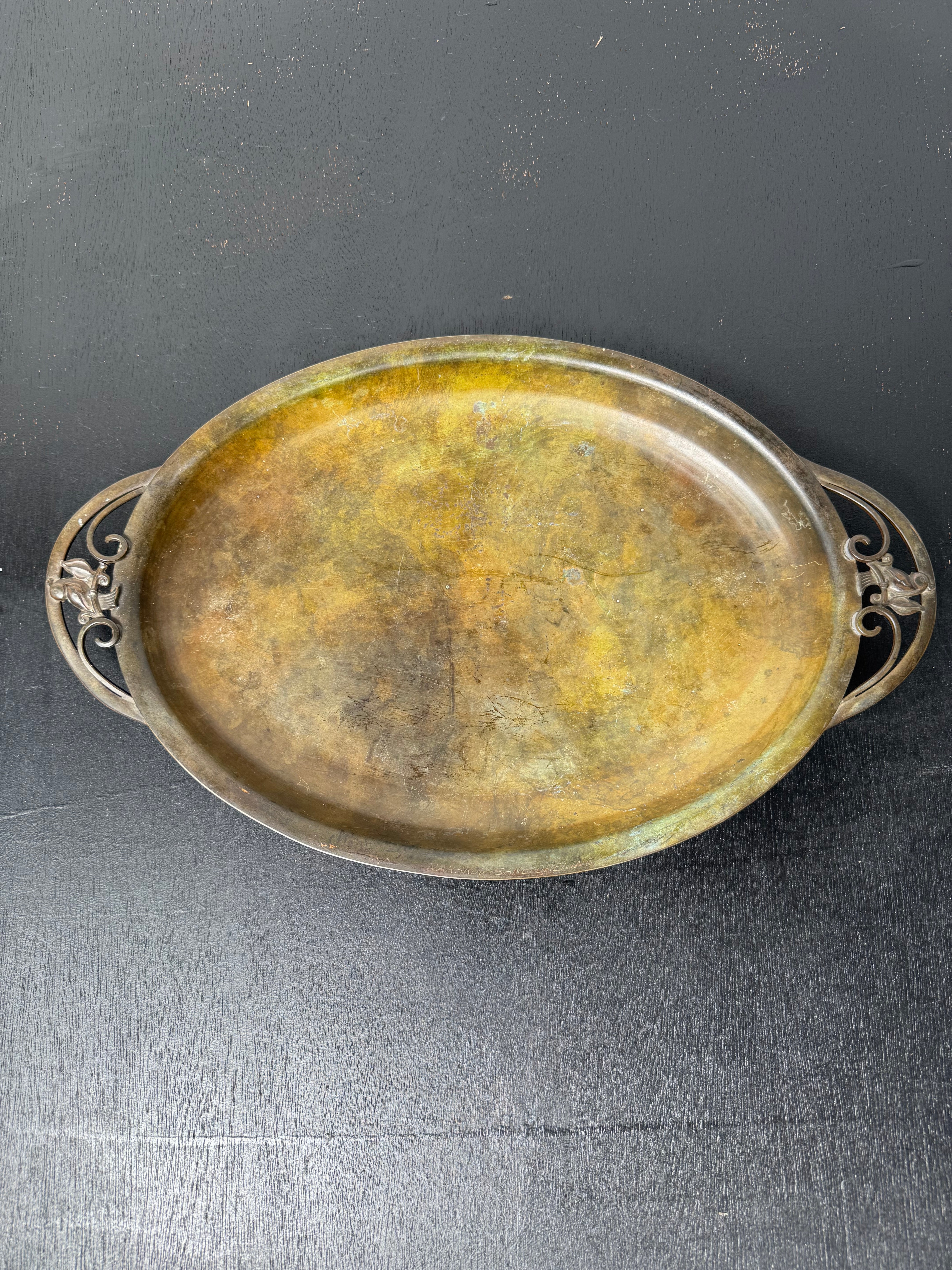 Art Nouveau Viennese Bronze Tray