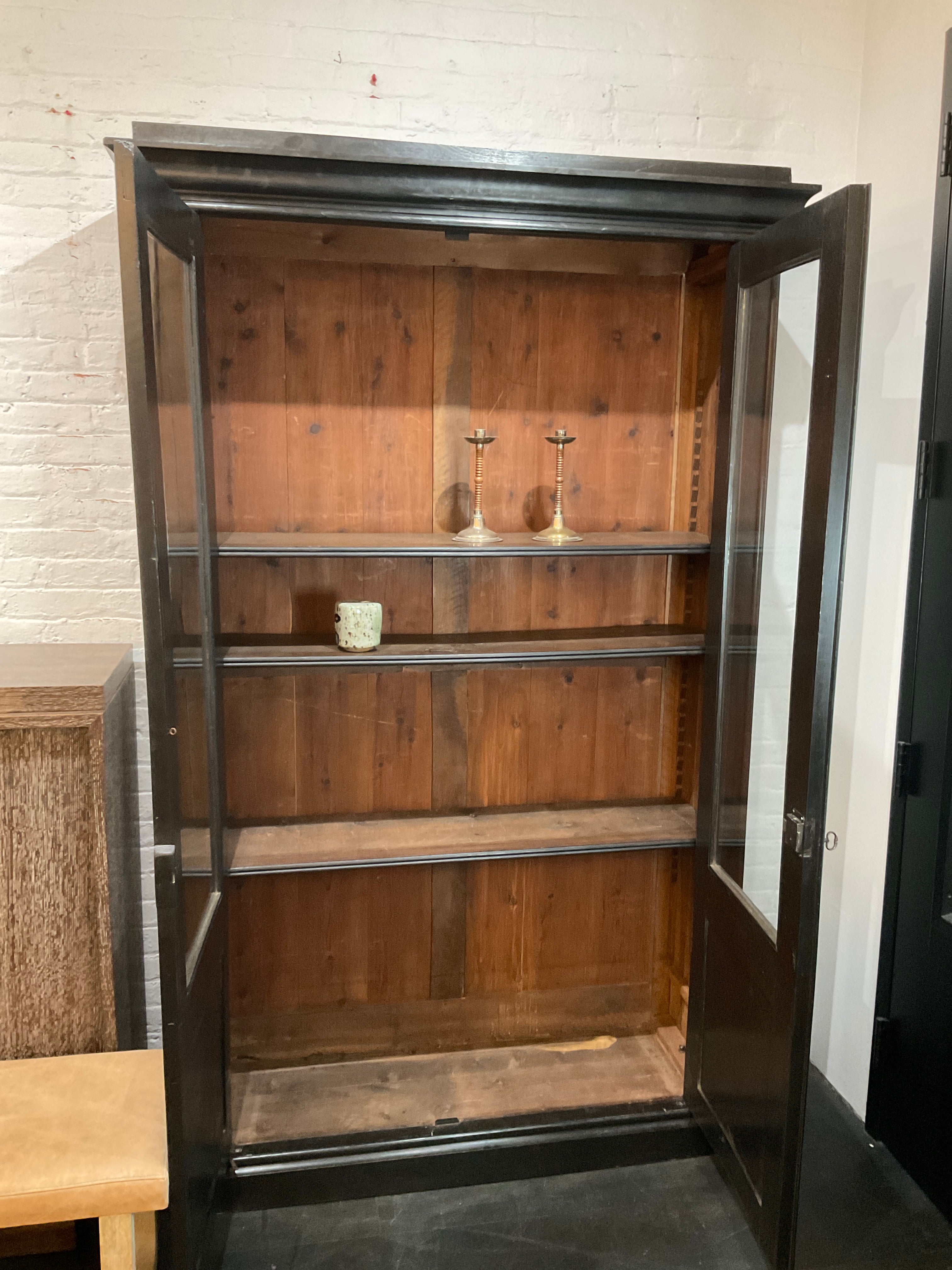 19th century French ebonized cabinet