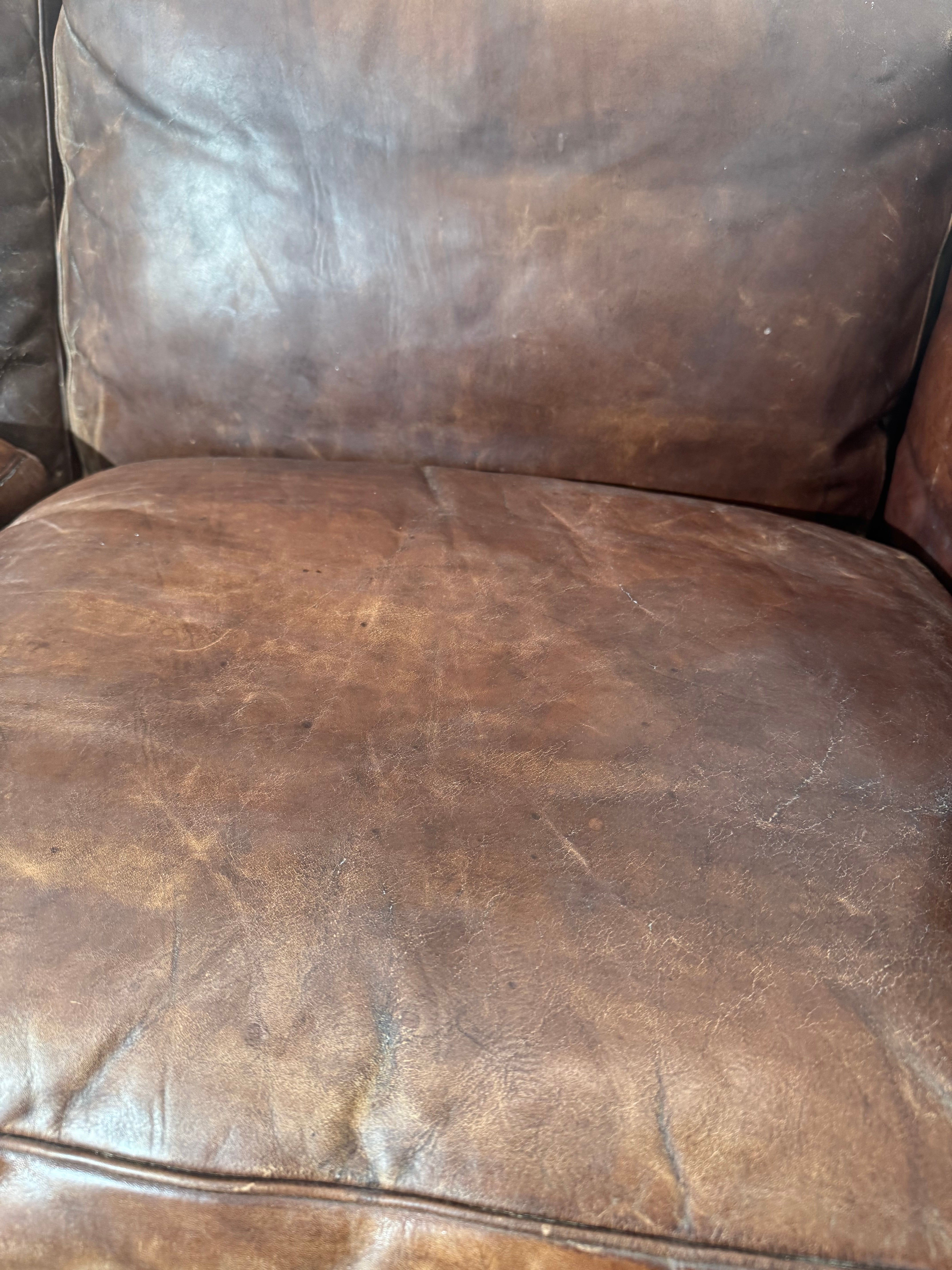 Orignal Fabulous Chocolate Brown Leather Sofa
