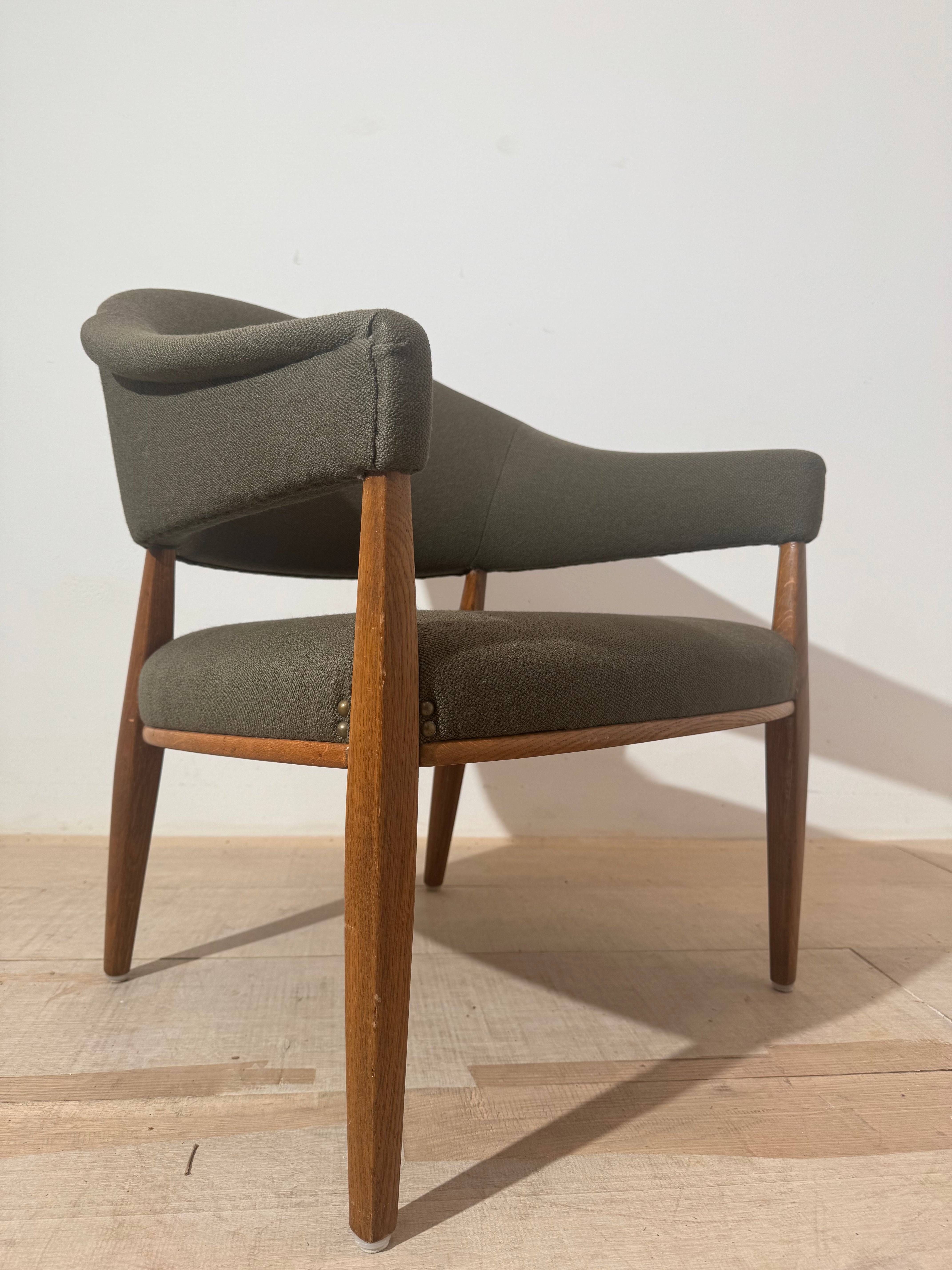 Stylish Danish Vintage Oak Armchair