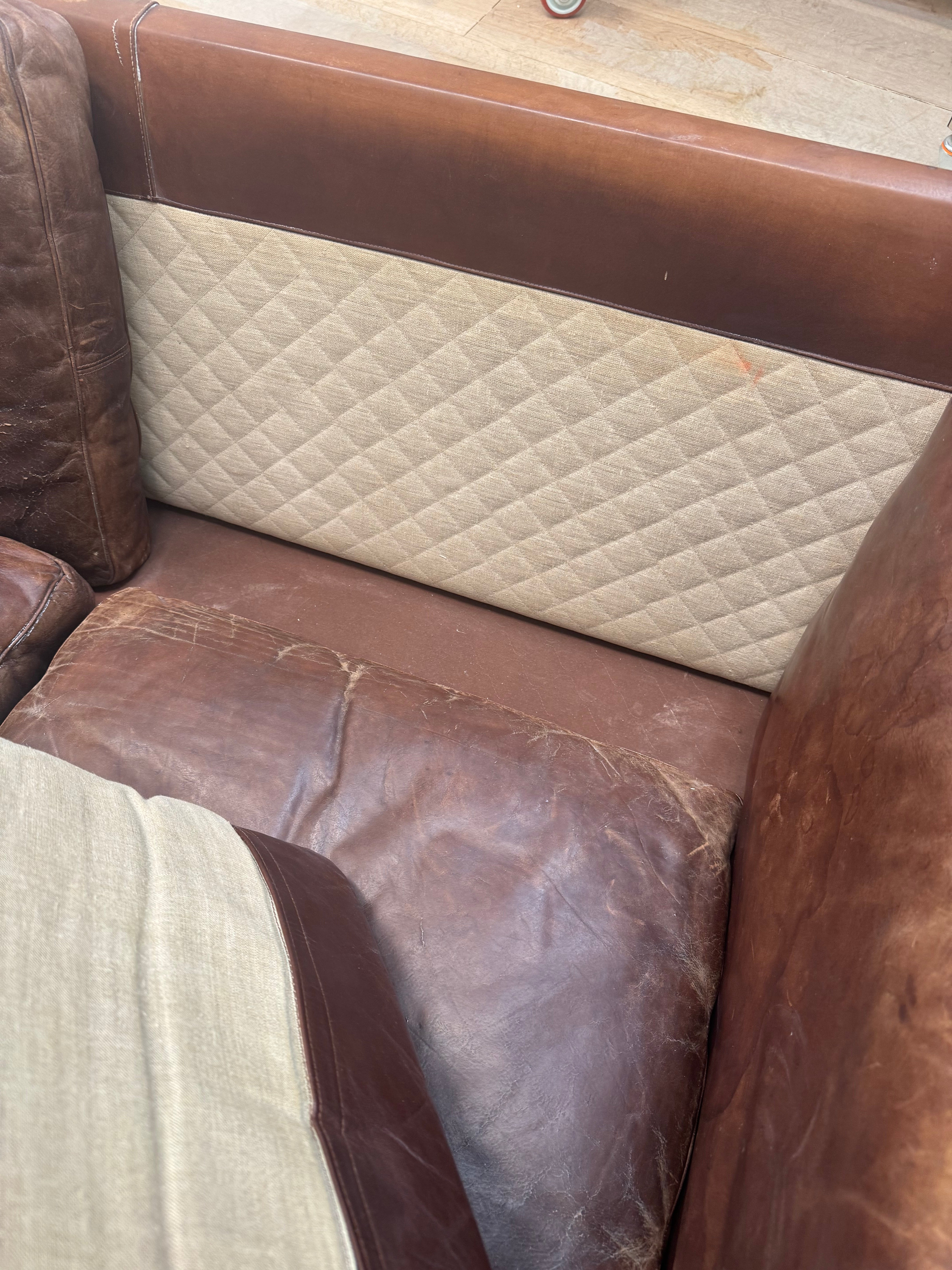 Orignal Fabulous Chocolate Brown Leather Sofa
