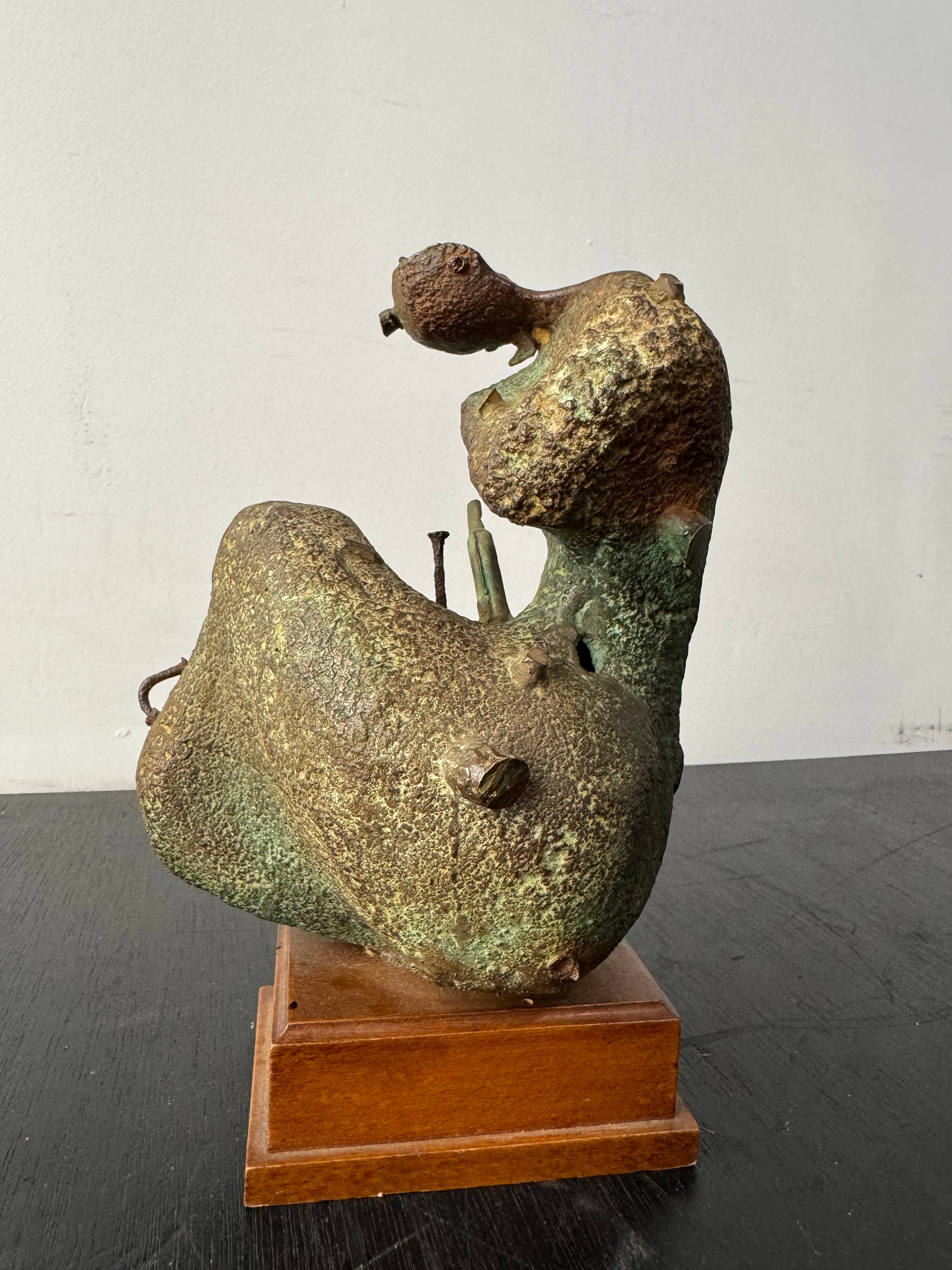 Spanish Mid Century Bronze Brutalist Sculpture