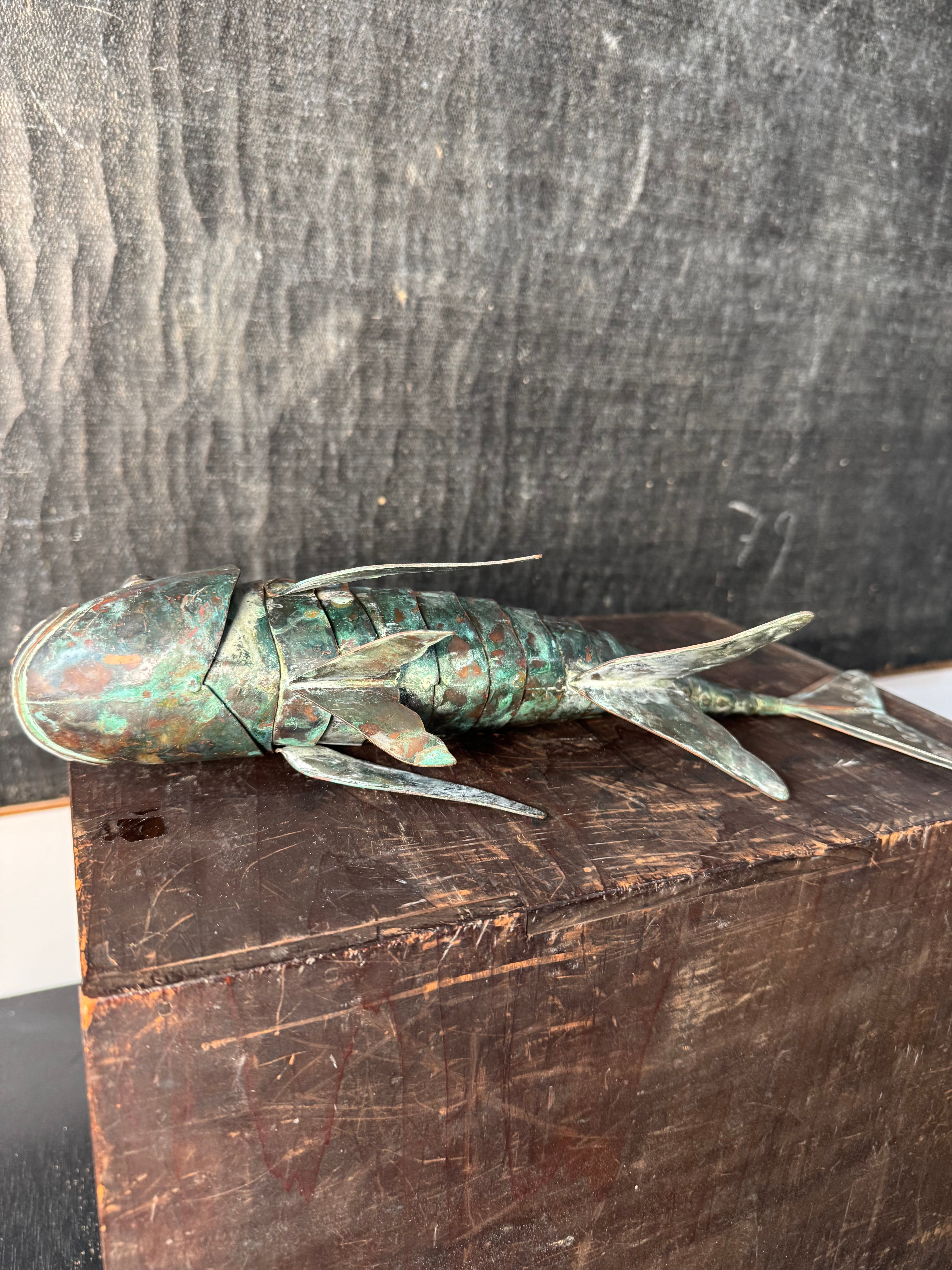Fine Copper & Silver Fish Sculpture