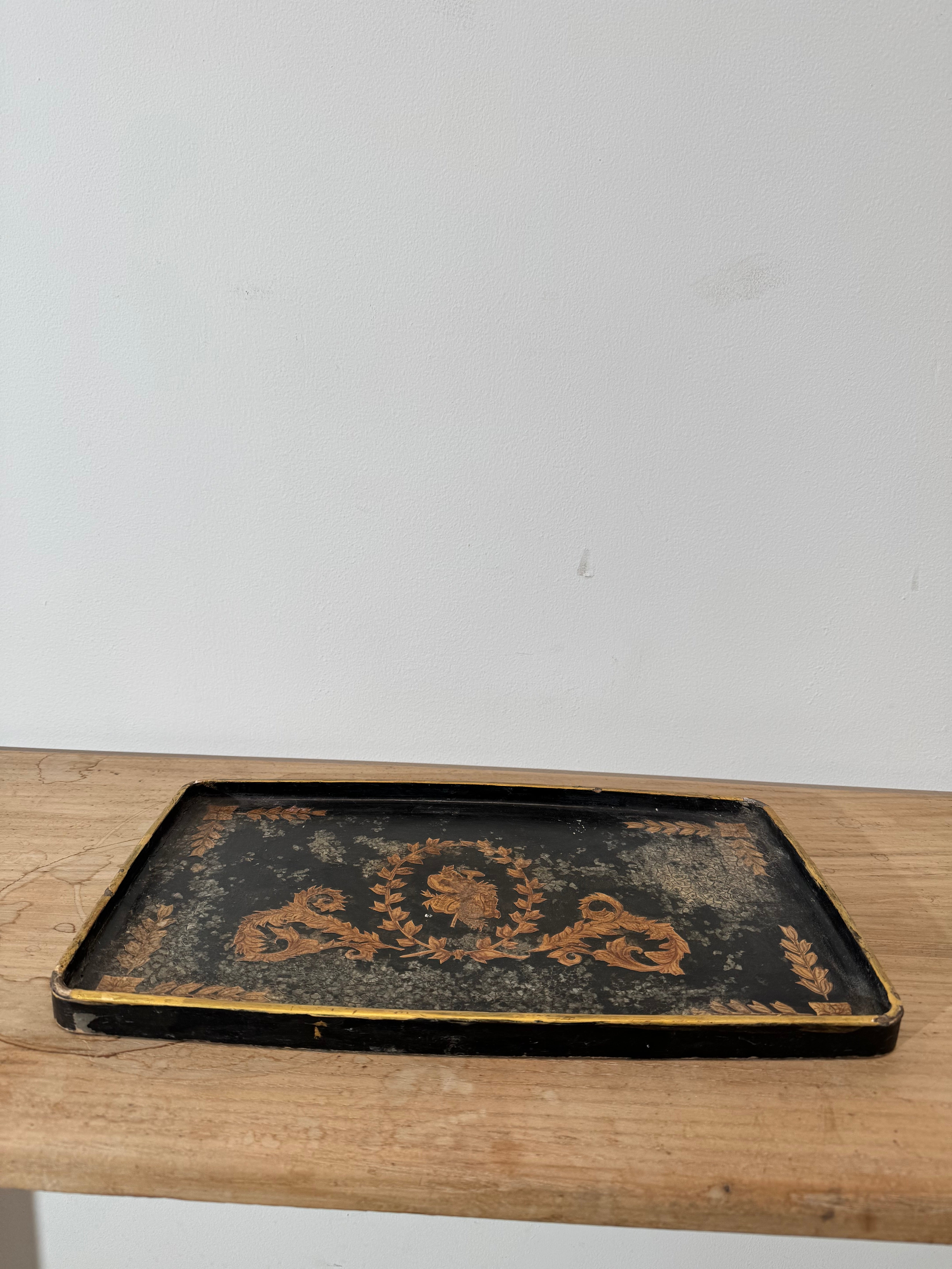 Vintage English Paper Mache Tray