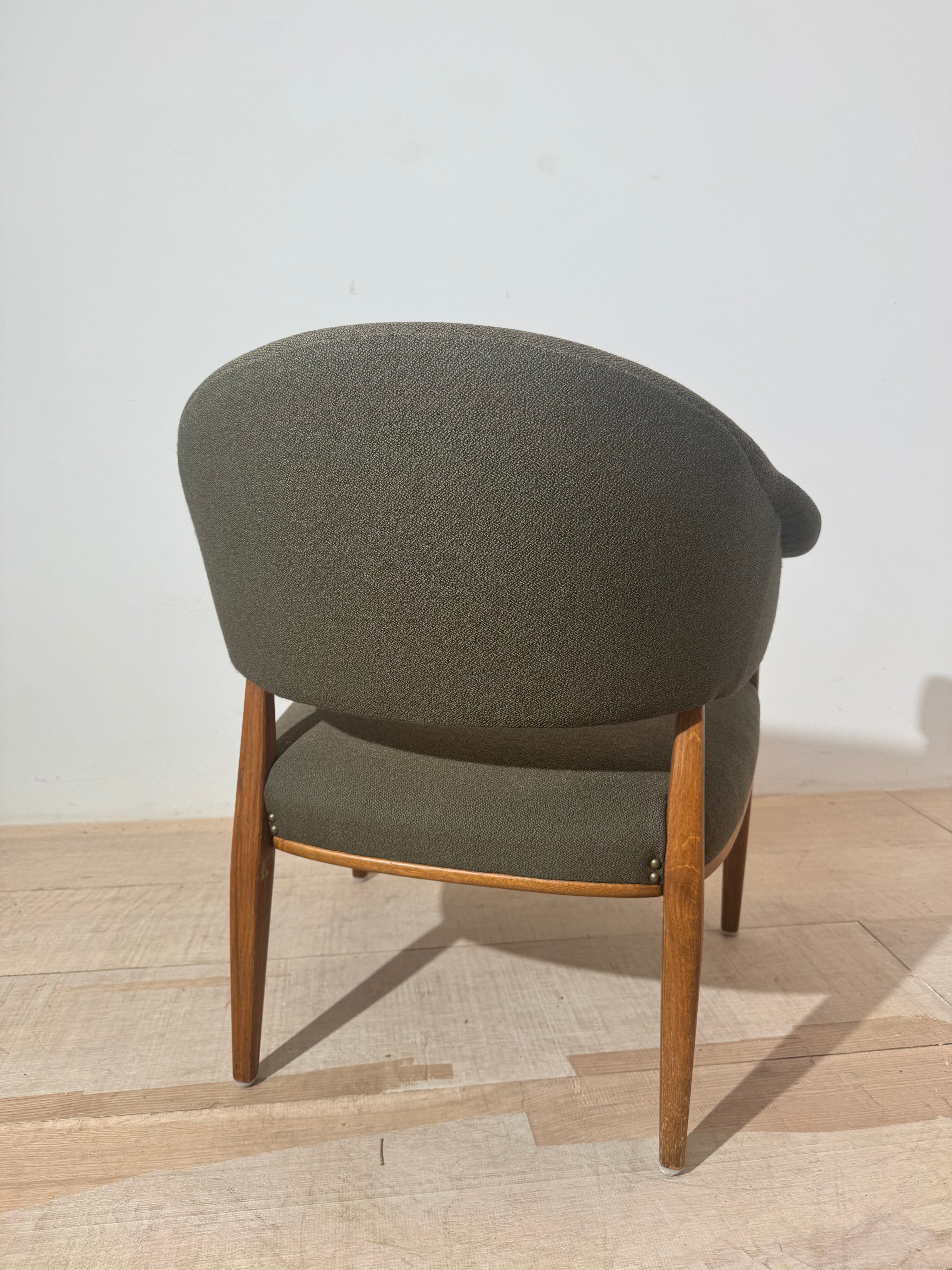 Stylish Danish Vintage Oak Armchair