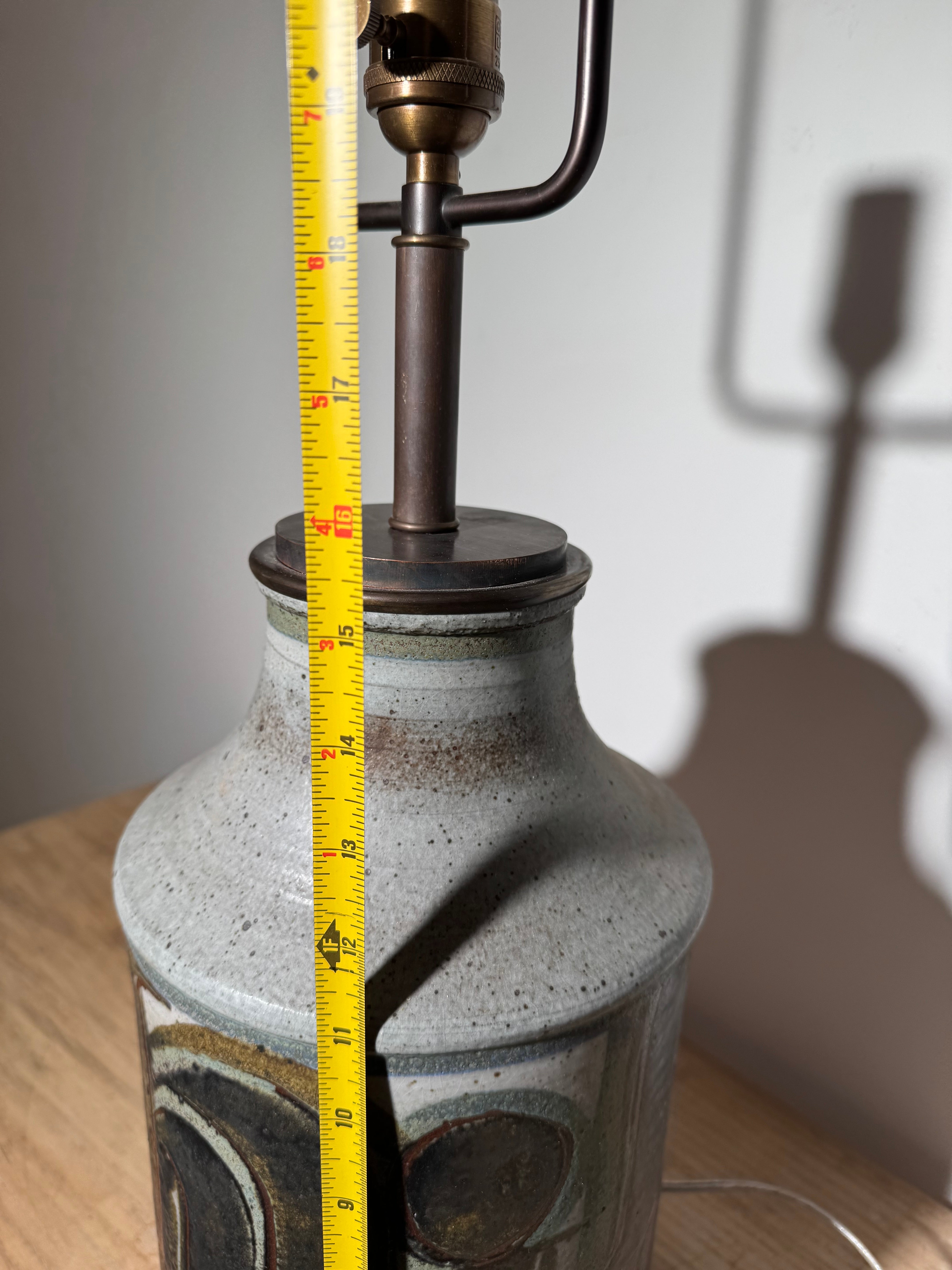 Large Scale Vintage Studio Pottery Lamp