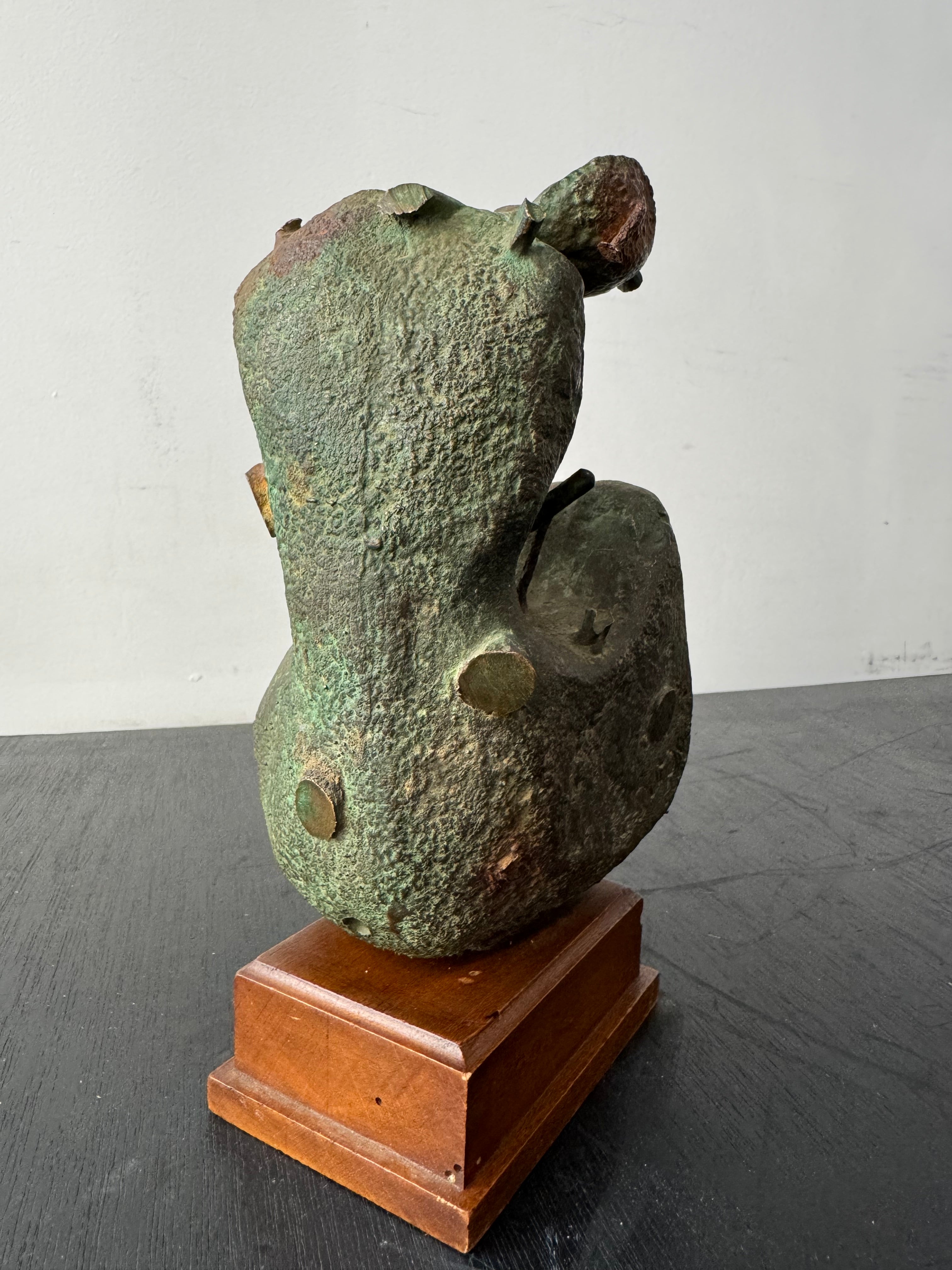 Spanish Mid Century Bronze Brutalist Sculpture