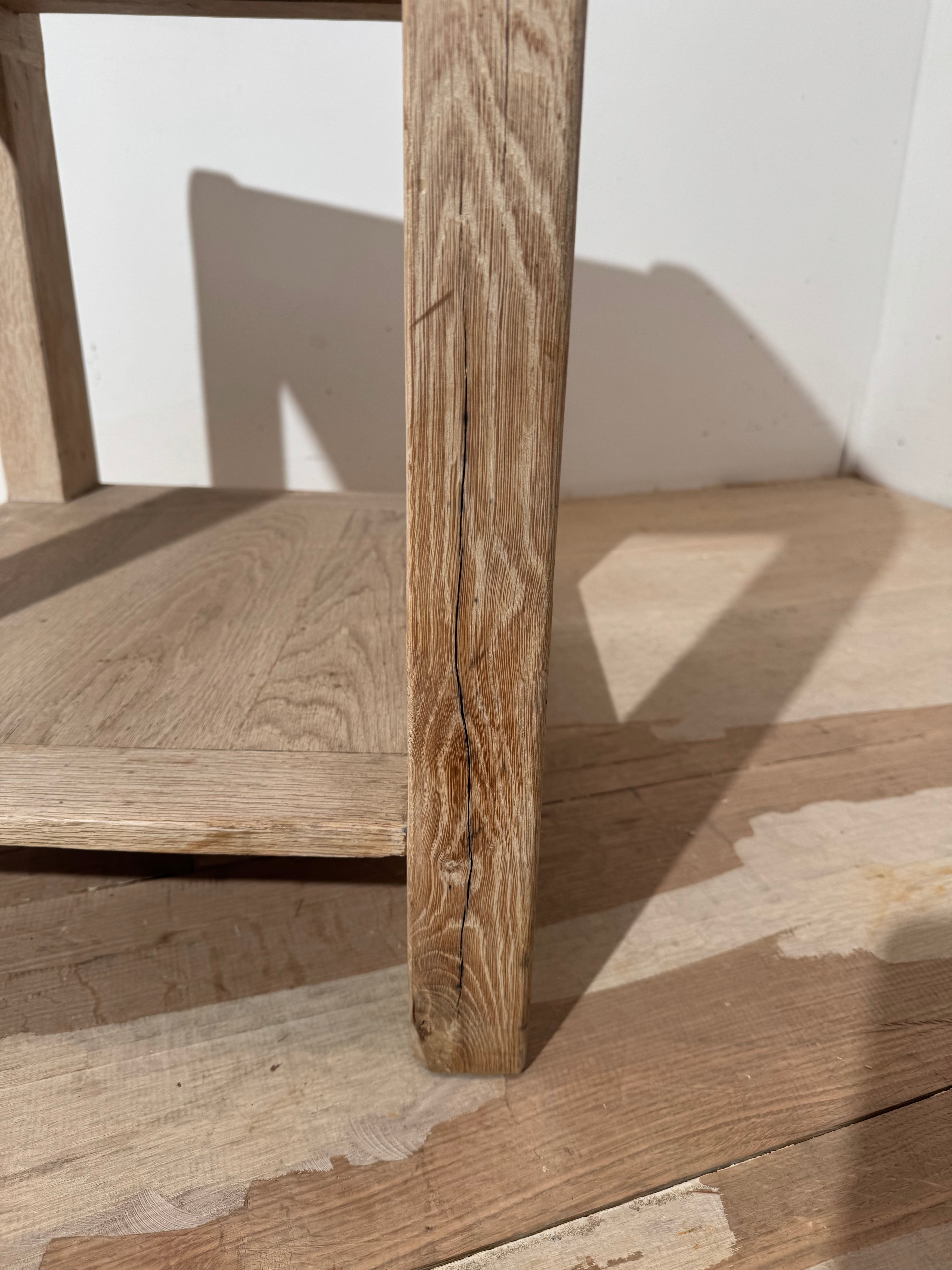 Belgian Solid White Oak Side Table