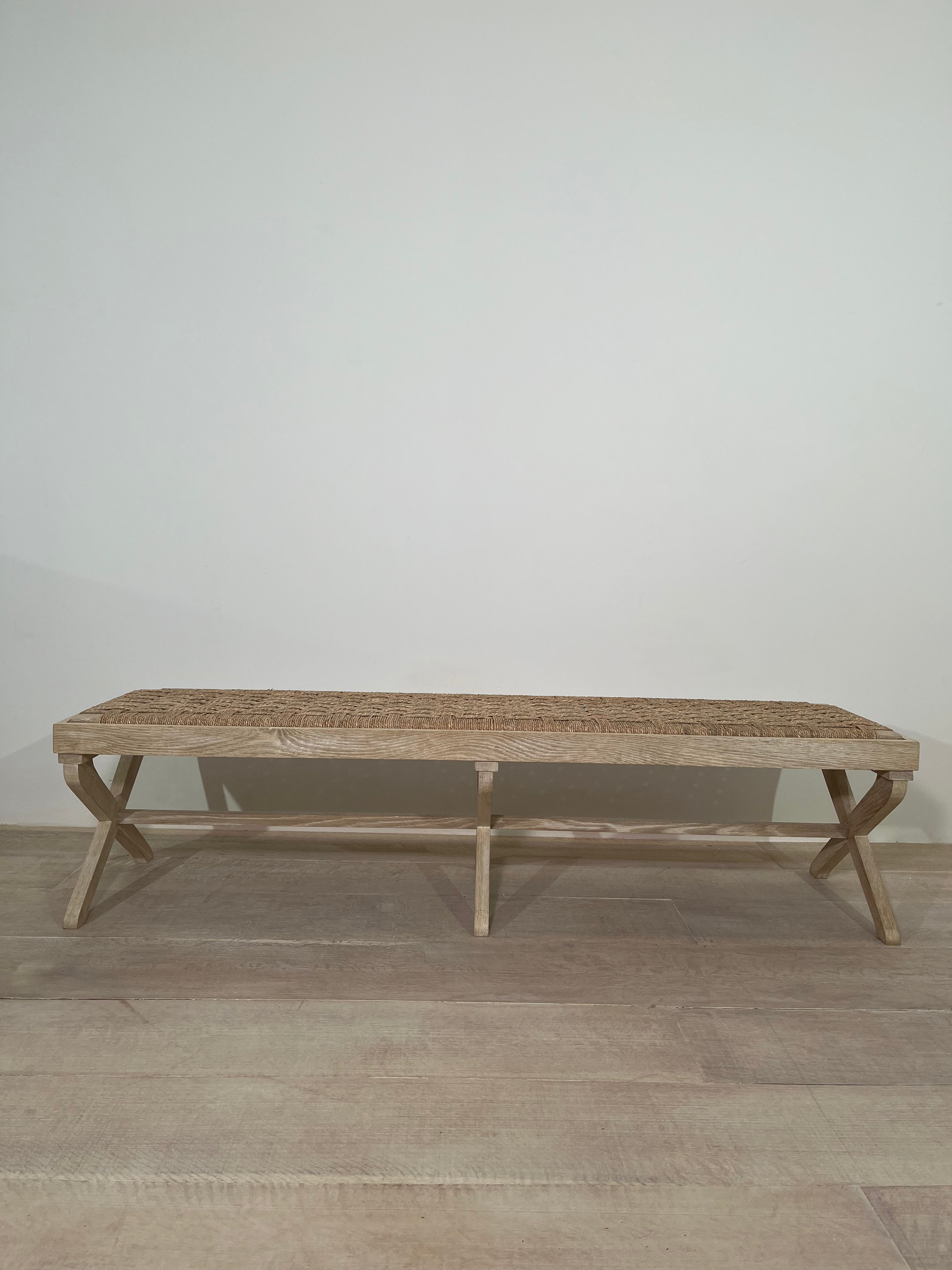 Limited Edition Oak and Rope Bench