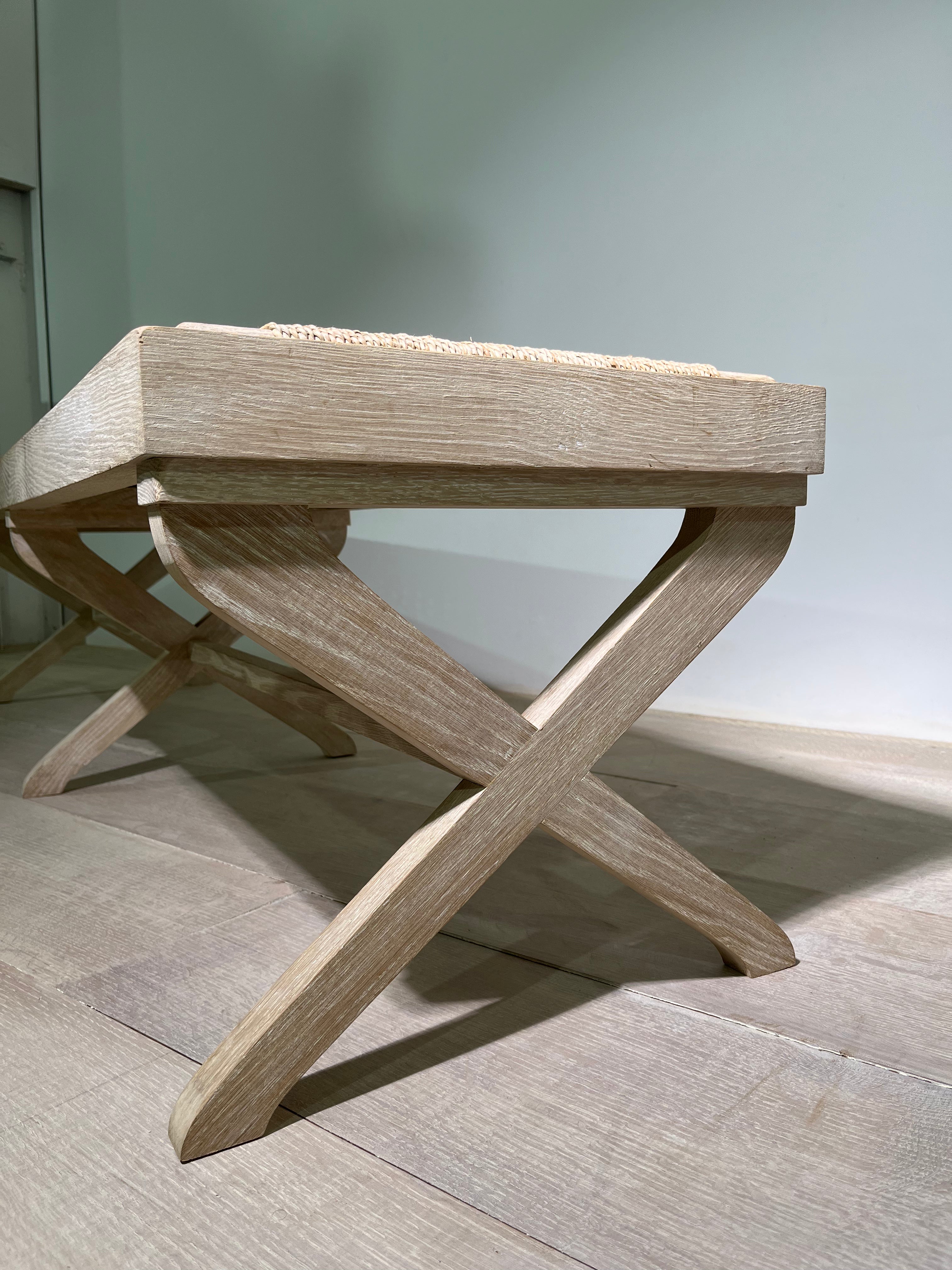 Limited Edition Oak and Rope Bench