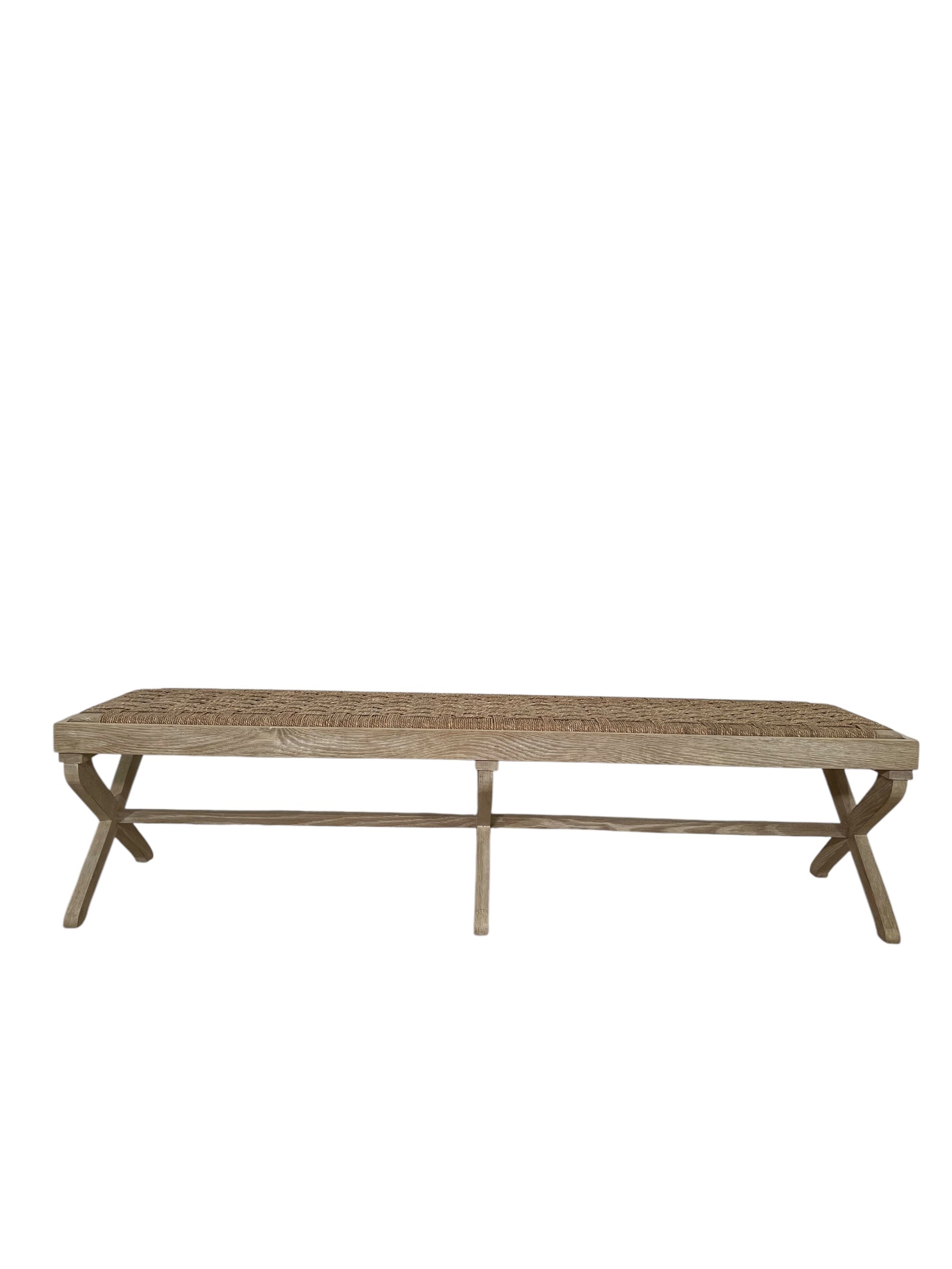 Limited Edition Oak and Rope Bench