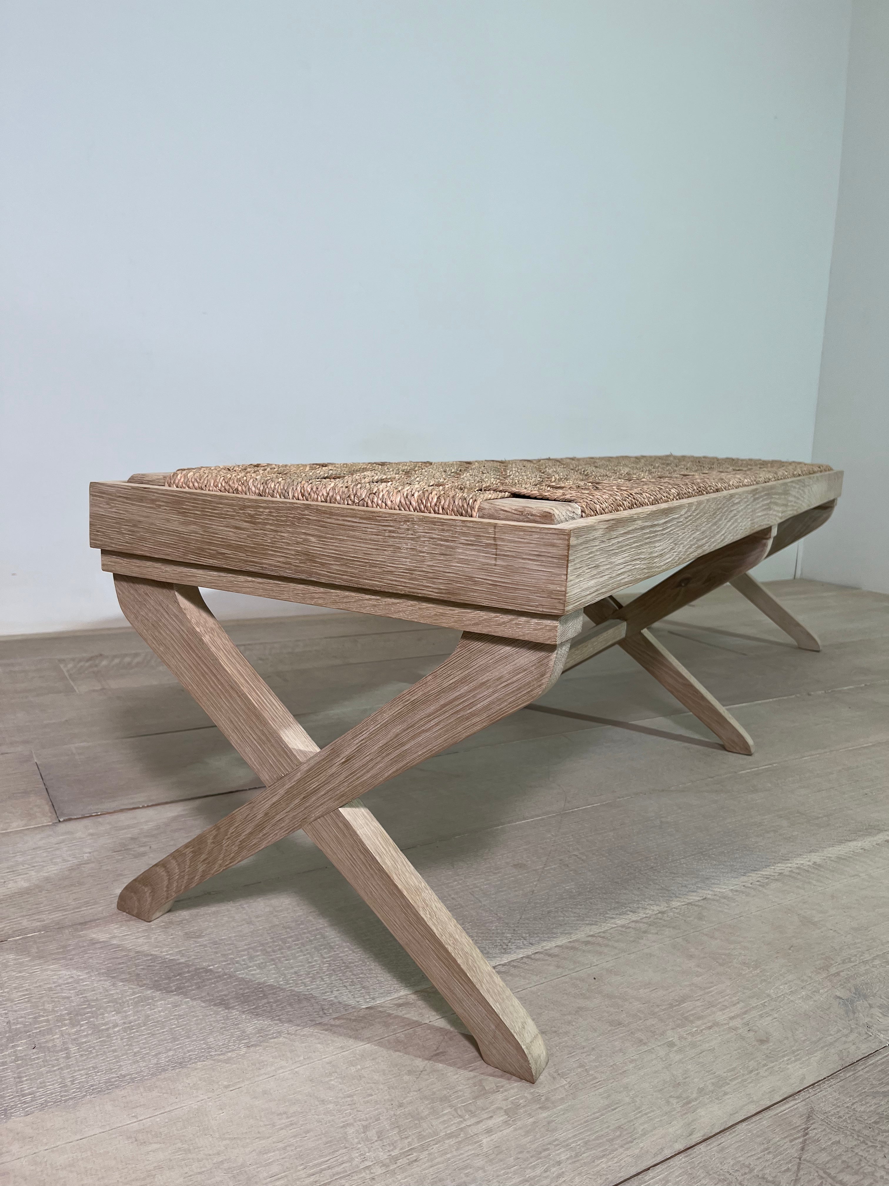 Limited Edition Oak and Rope Bench