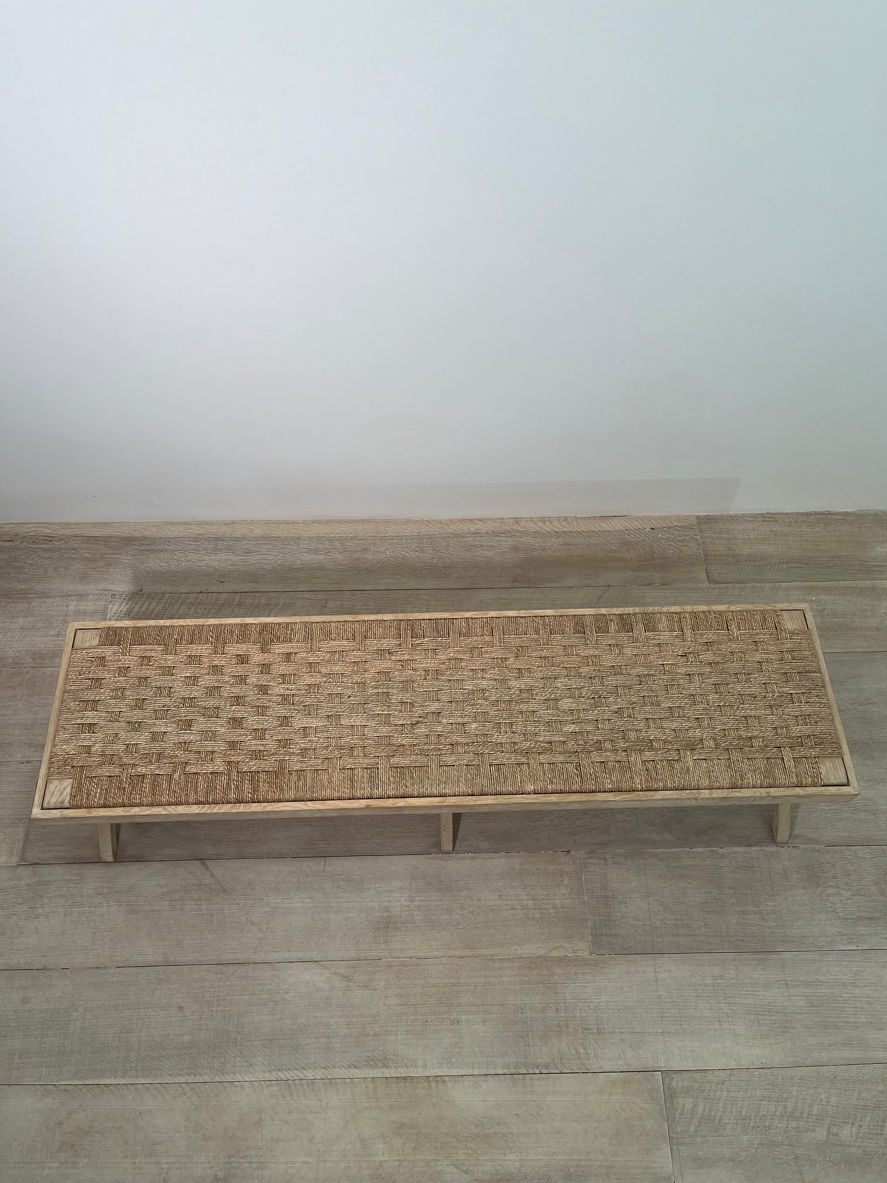 Limited Edition Oak and Rope Bench