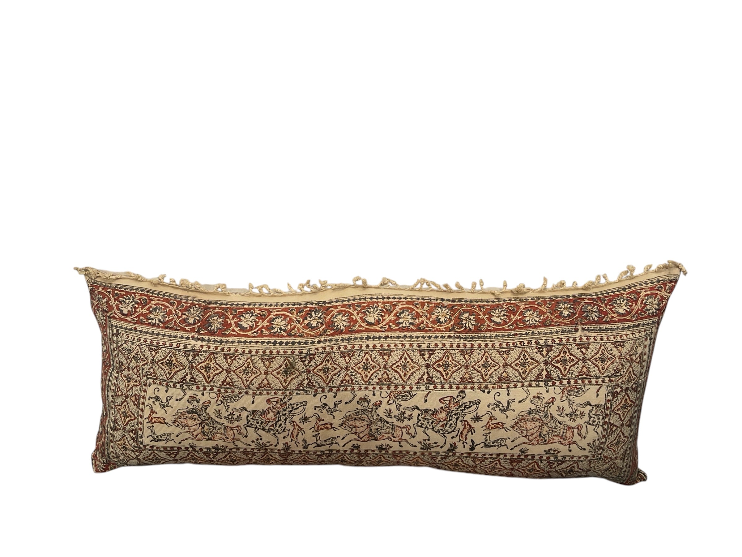 Large Antique Persian Textile Pillow