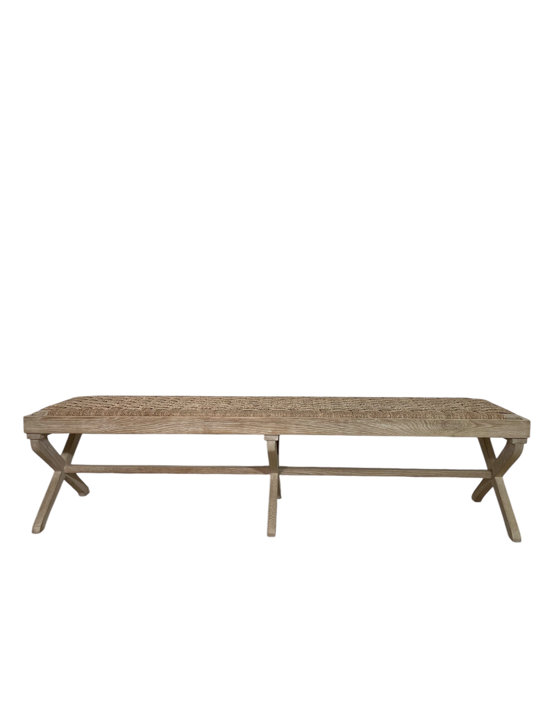 Limited Edition Oak and Rope Bench