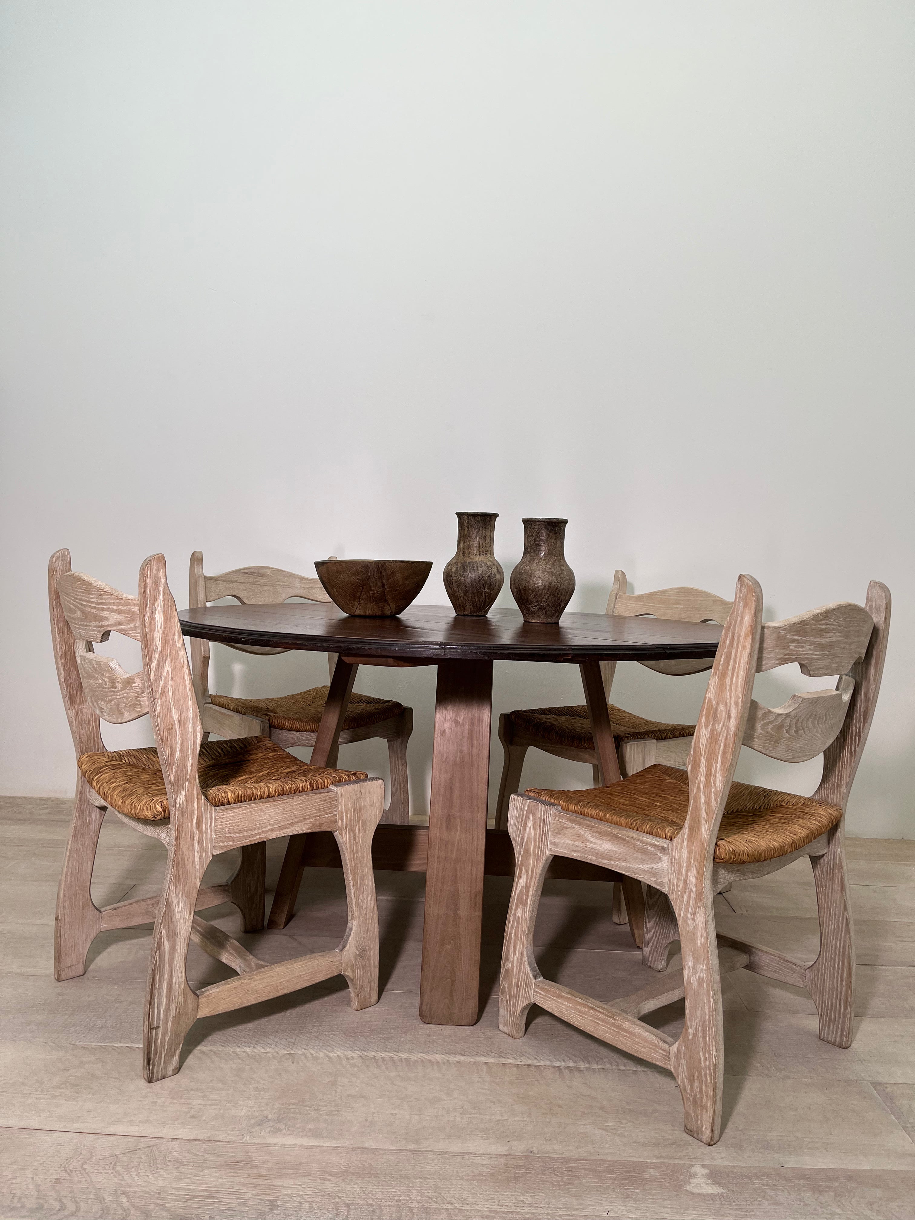 Belgian 18th Century Walnut Top Dining Table