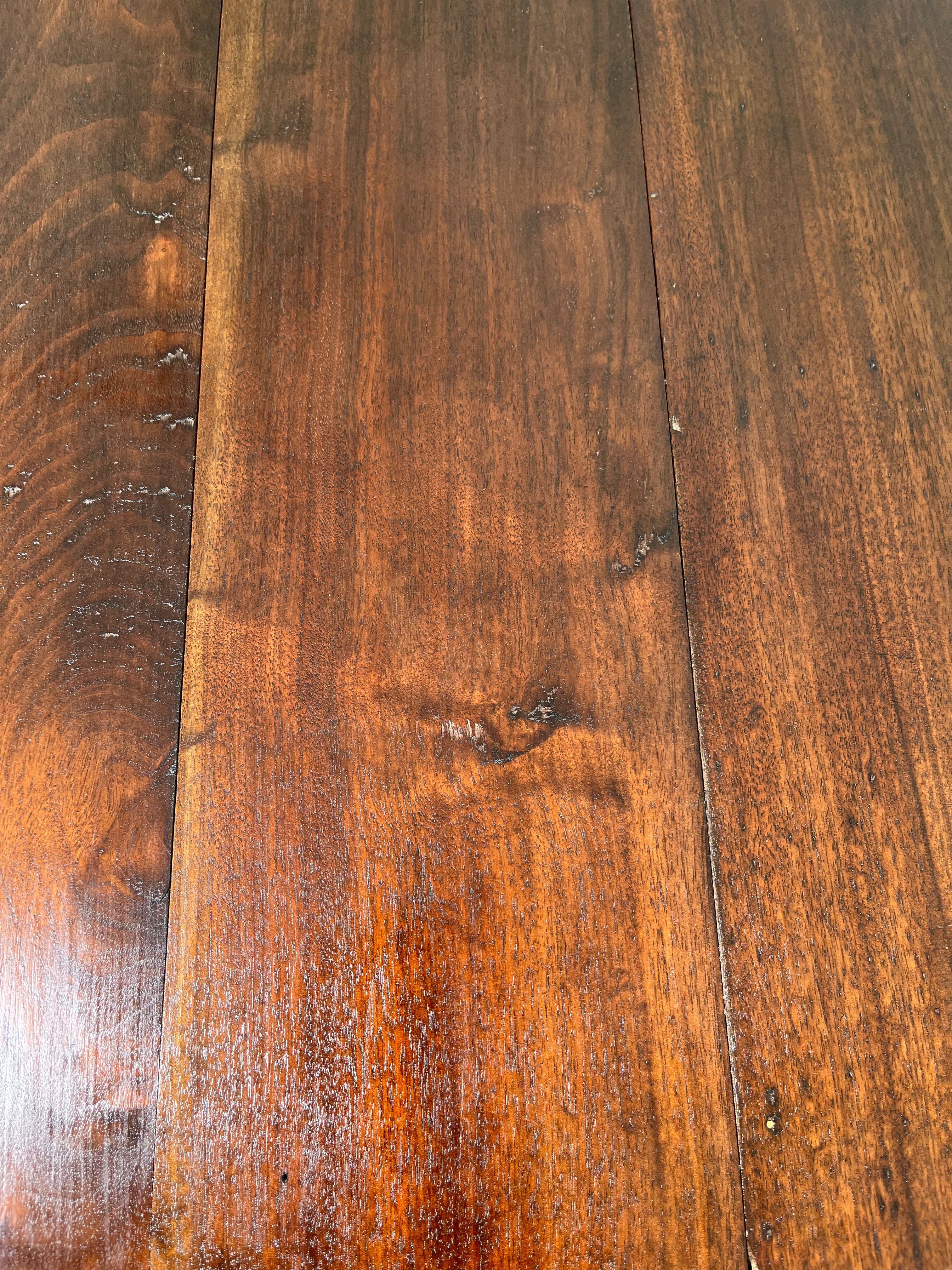 Belgian 18th Century Walnut Top Dining Table