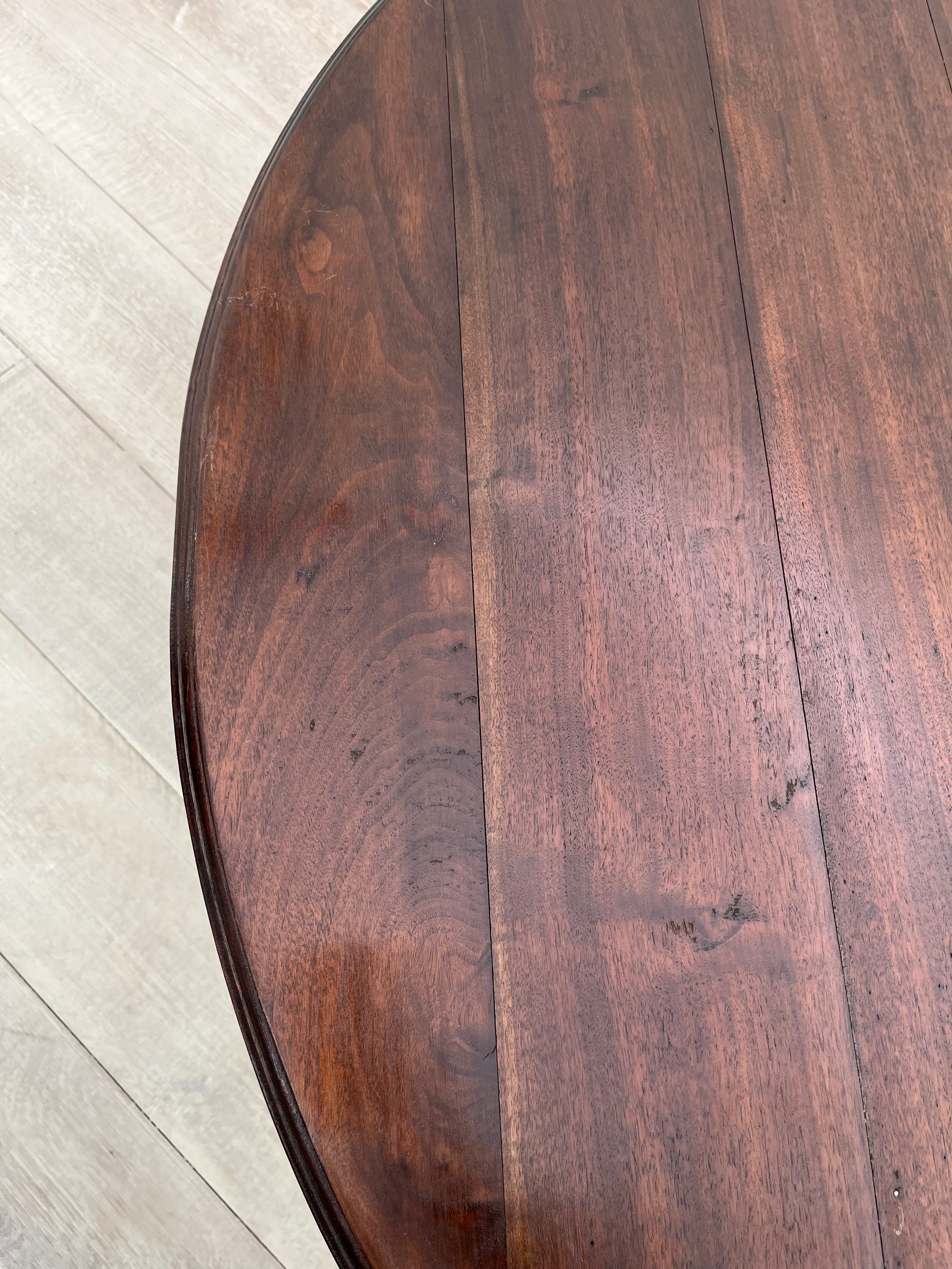 Belgian 18th Century Walnut Top Dining Table