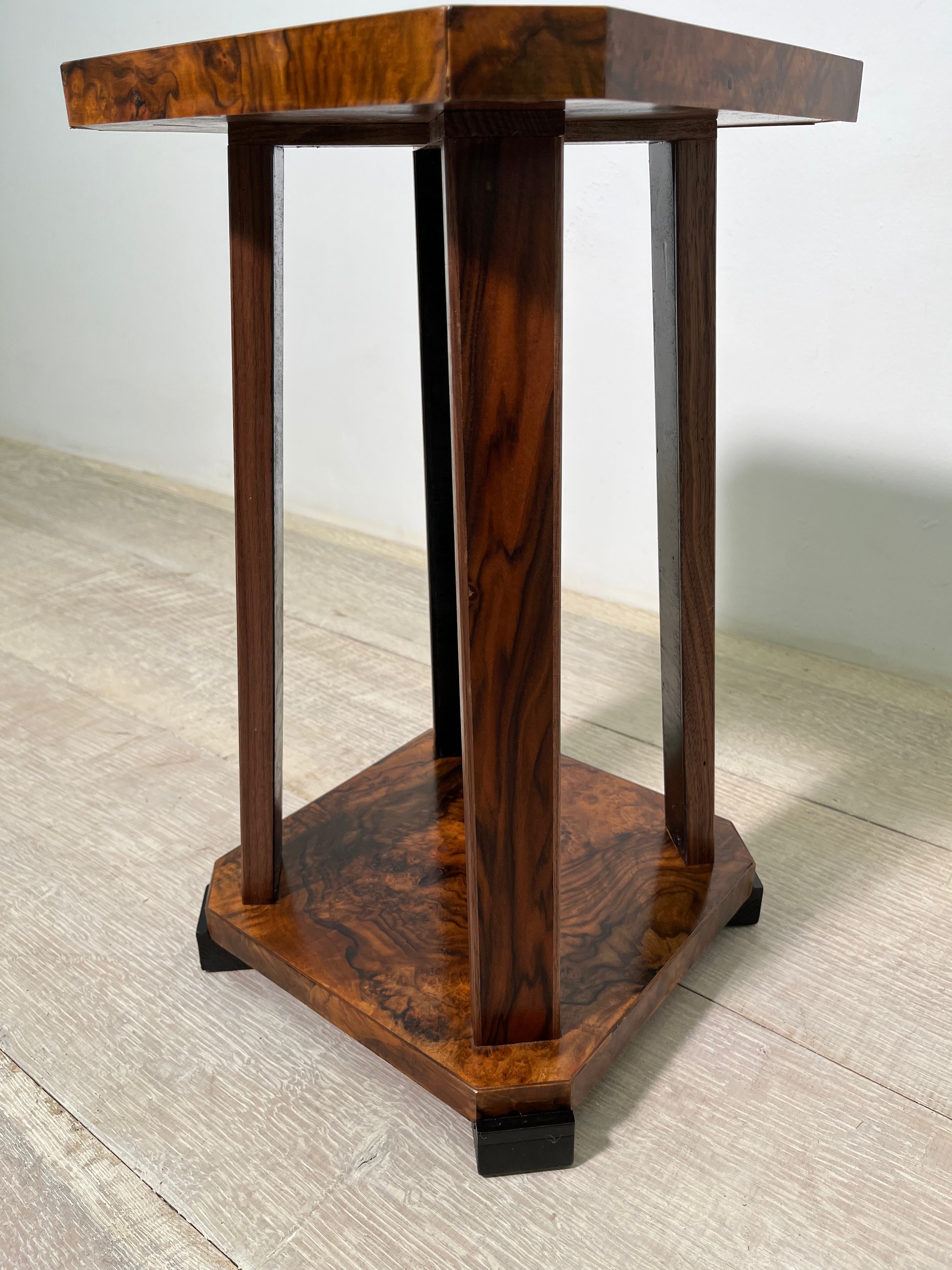 Limited Edition English 18th Century Burl Wood Side Table