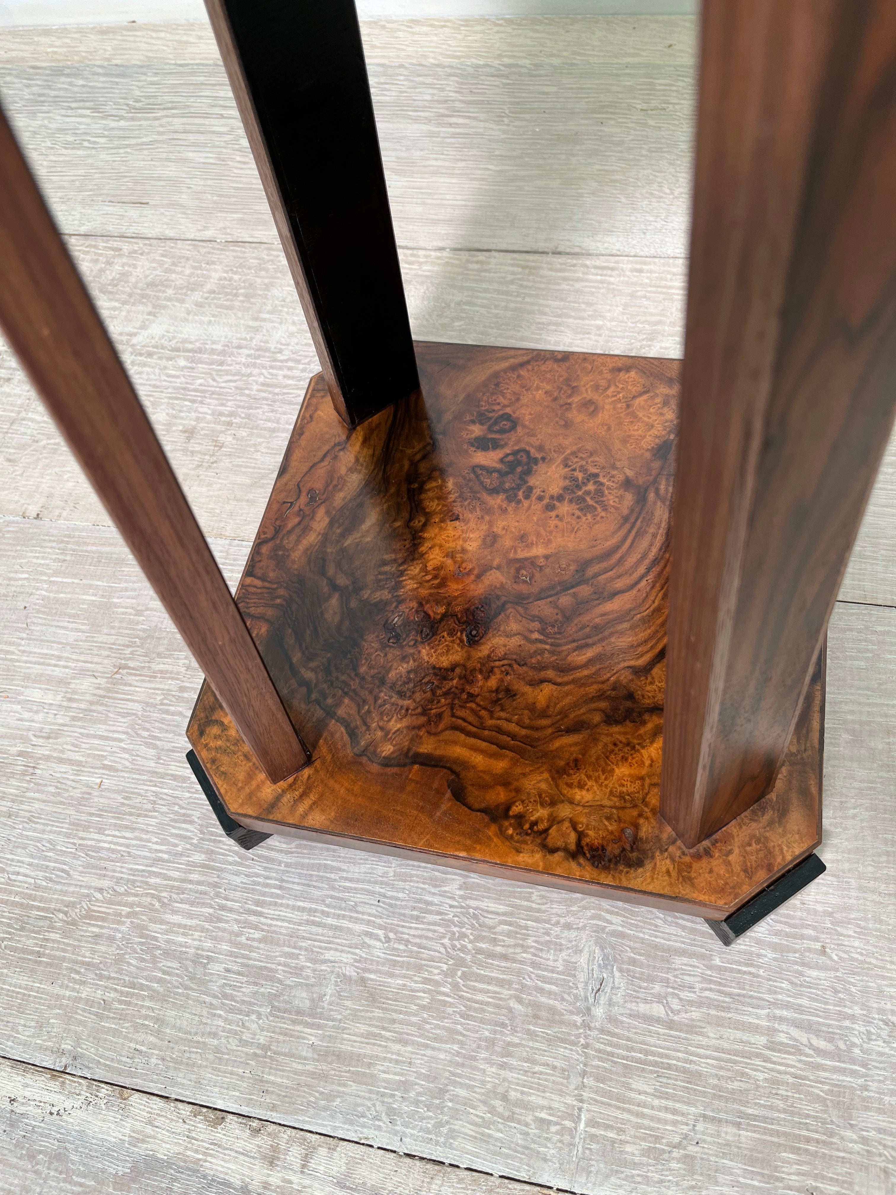 Limited Edition English 18th Century Burl Wood Side Table