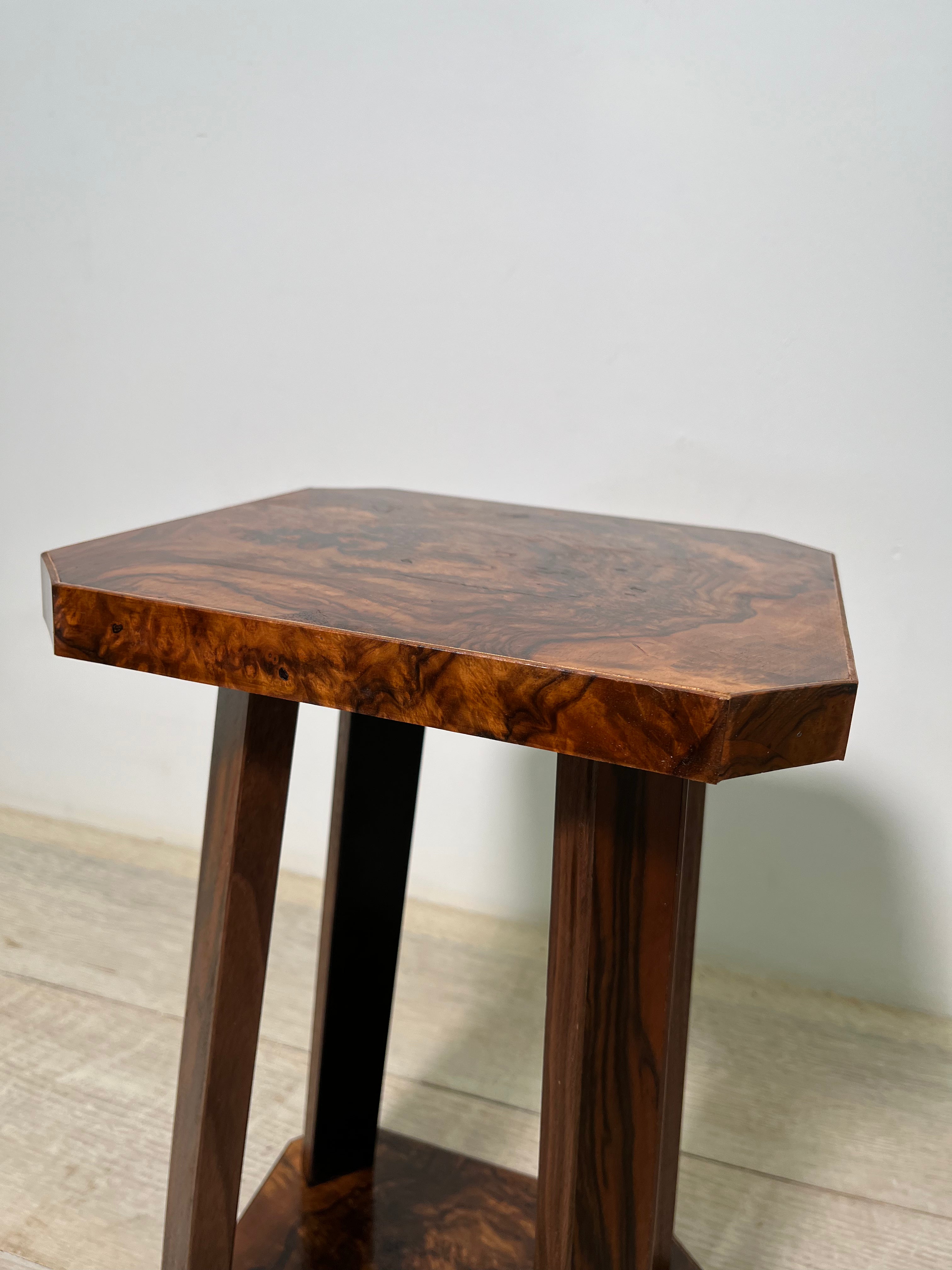 Limited Edition English 18th Century Burl Wood Side Table