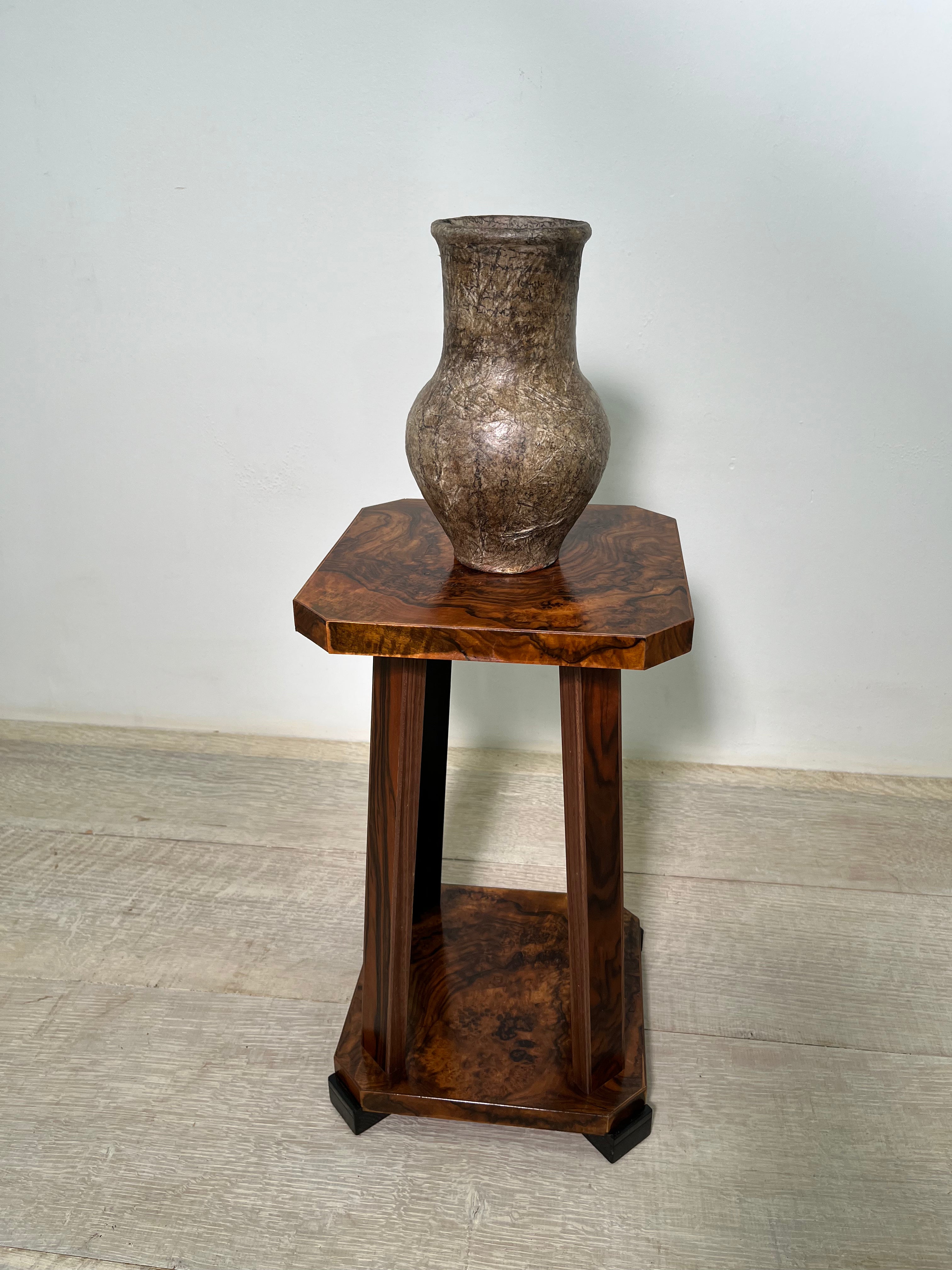 Limited Edition English 18th Century Burl Wood Side Table