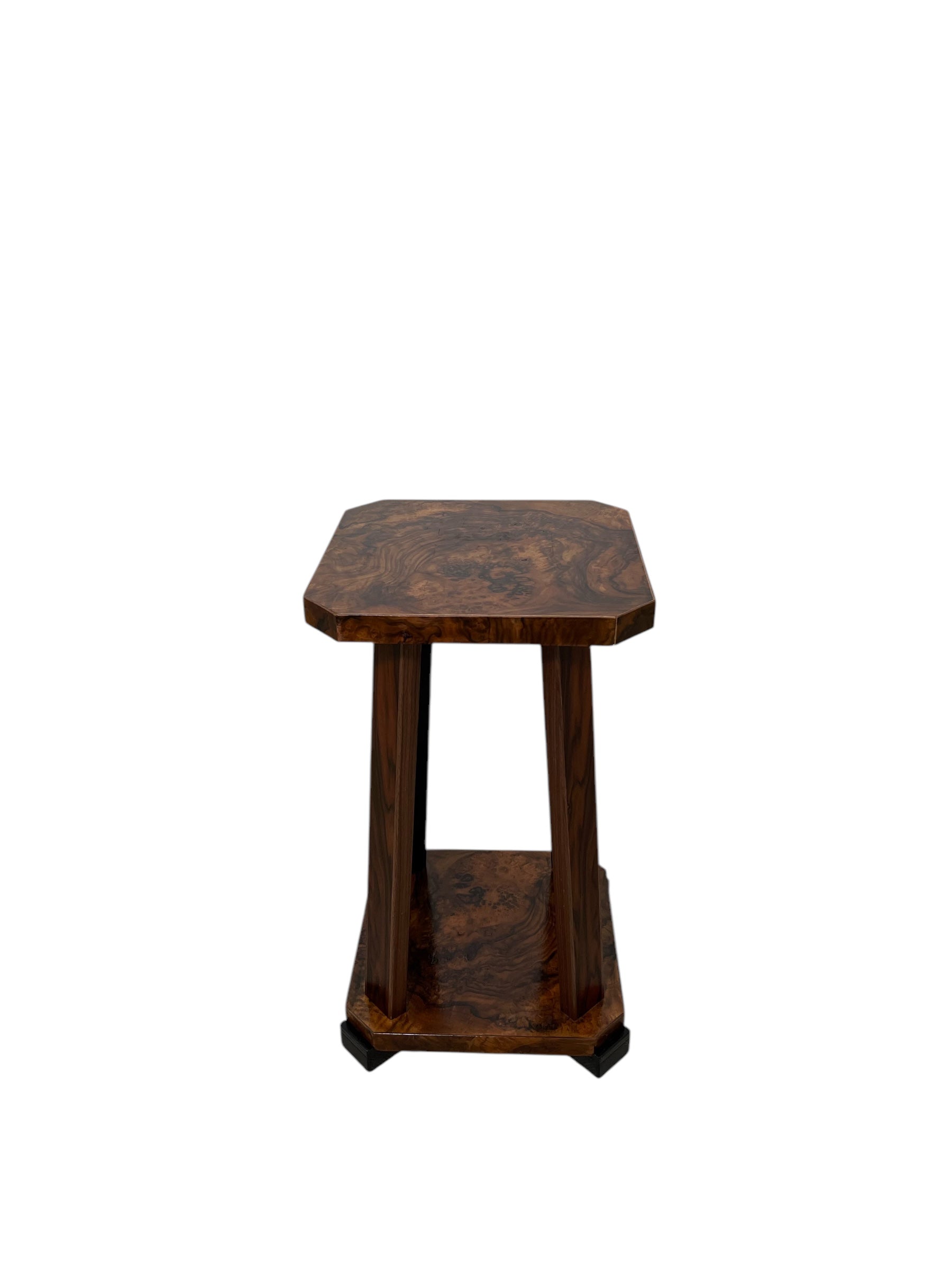 Limited Edition English 18th Century Burl Wood Side Table