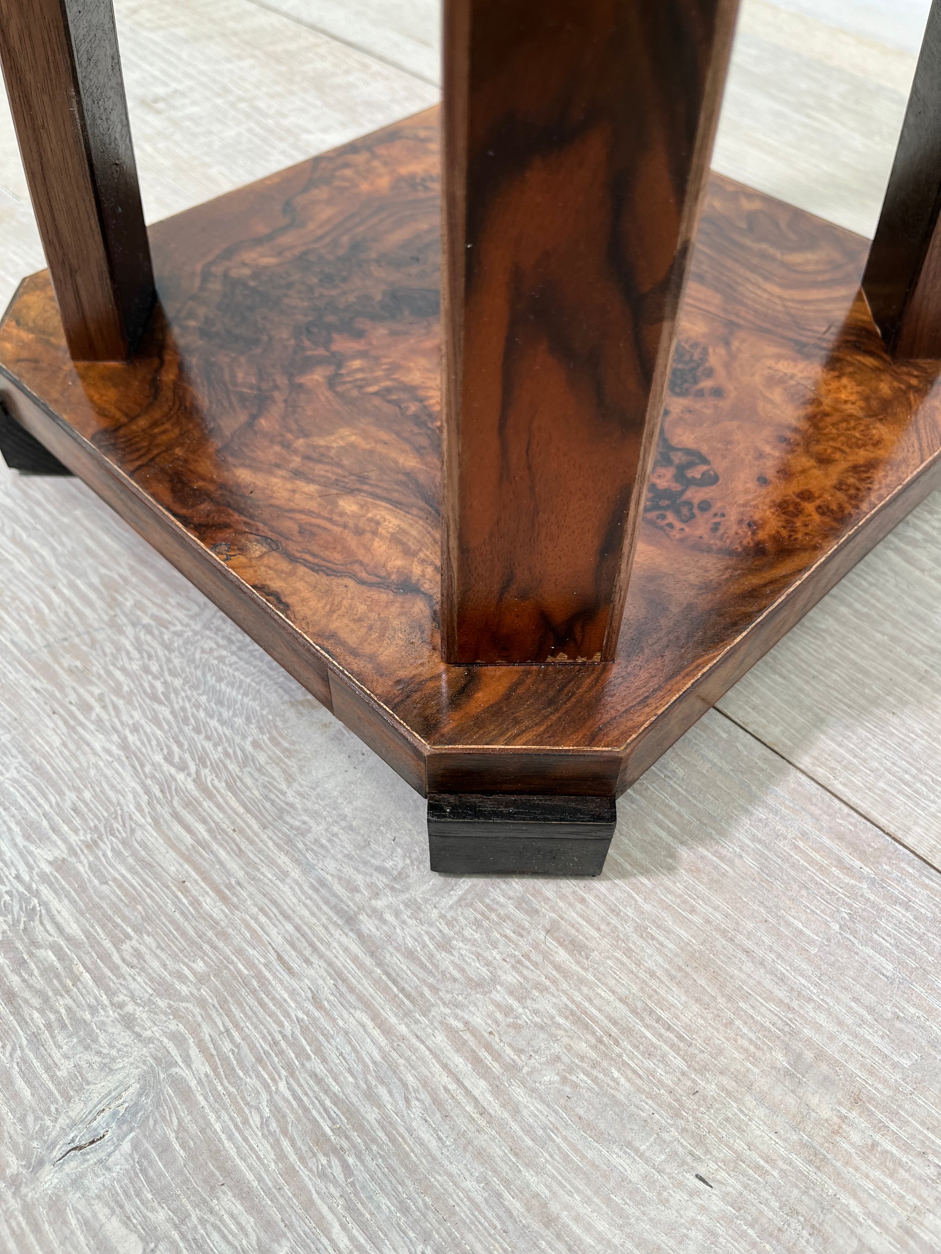 Limited Edition English Burl Wood Side table